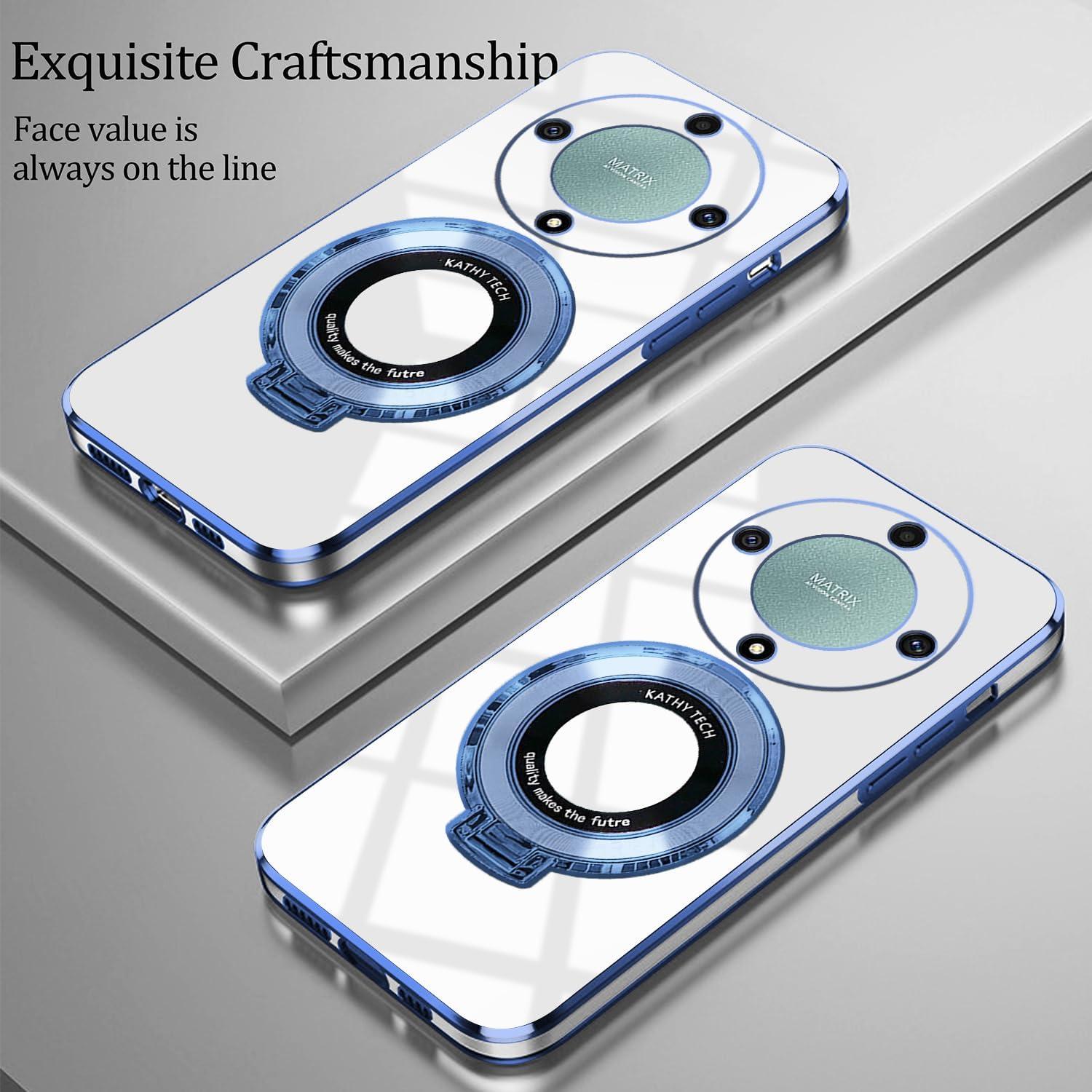 Funda Magnética Honor Magic 5 Lite Azul Silicona Antigolpes