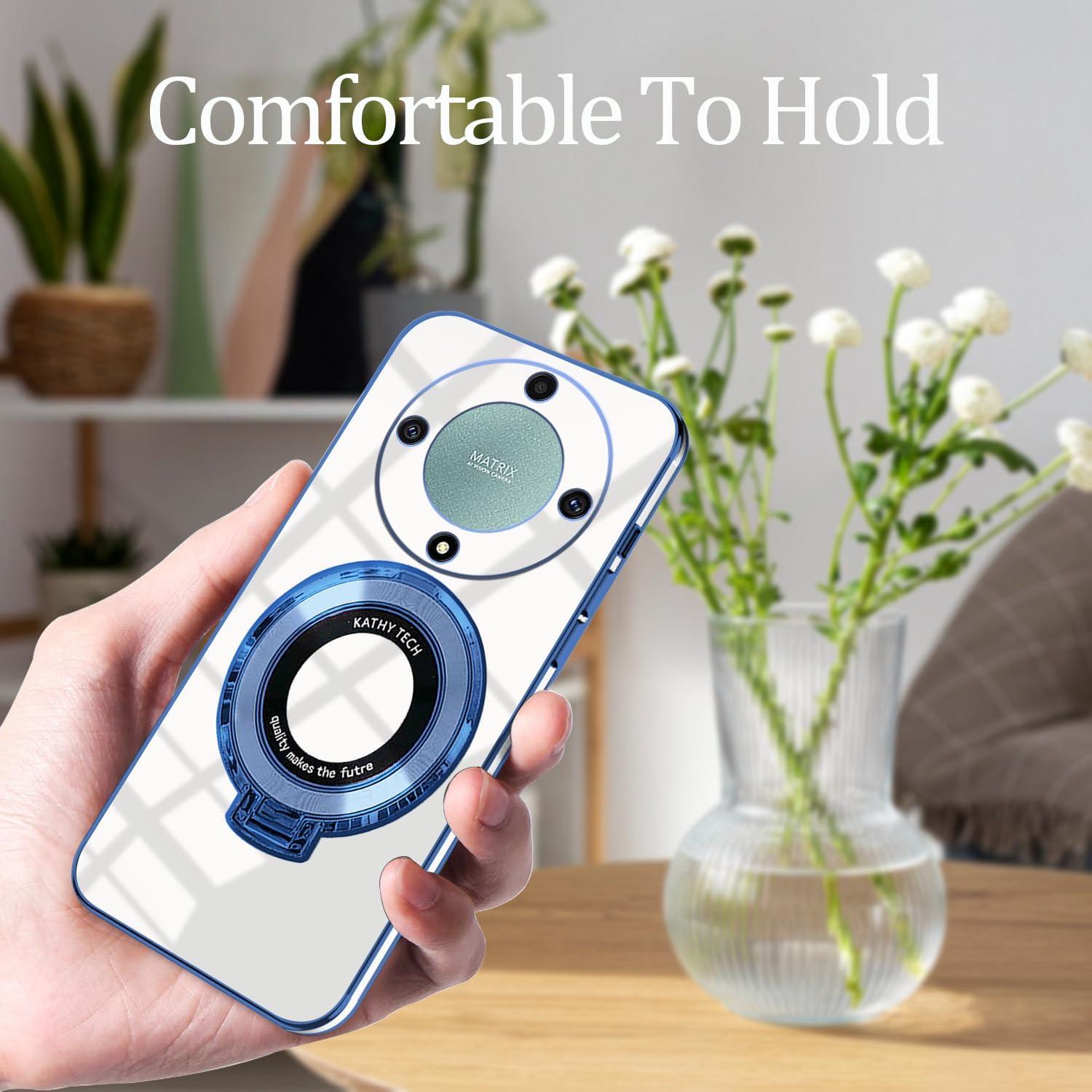 Funda Magnética Honor Magic 5 Lite Azul Silicona Antigolpes