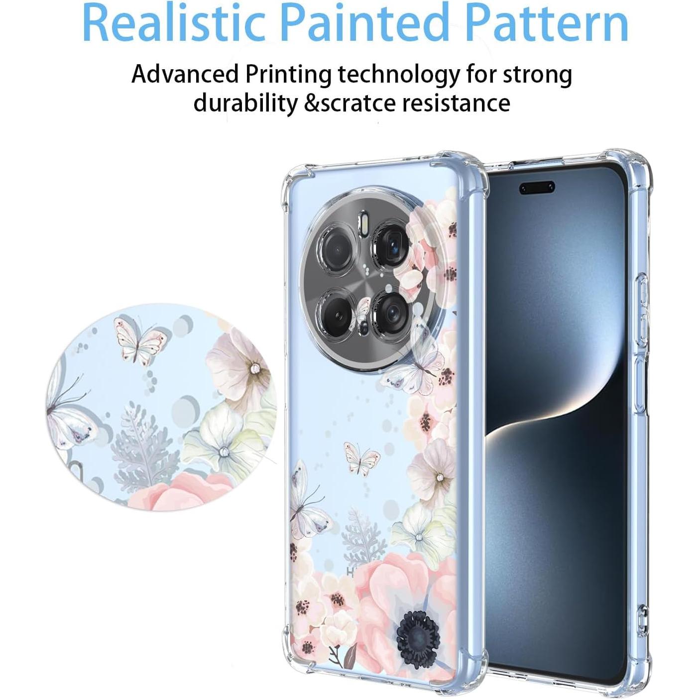 Funda Honor Magic 7 Pro Floral Rosa TPU Antigolpes