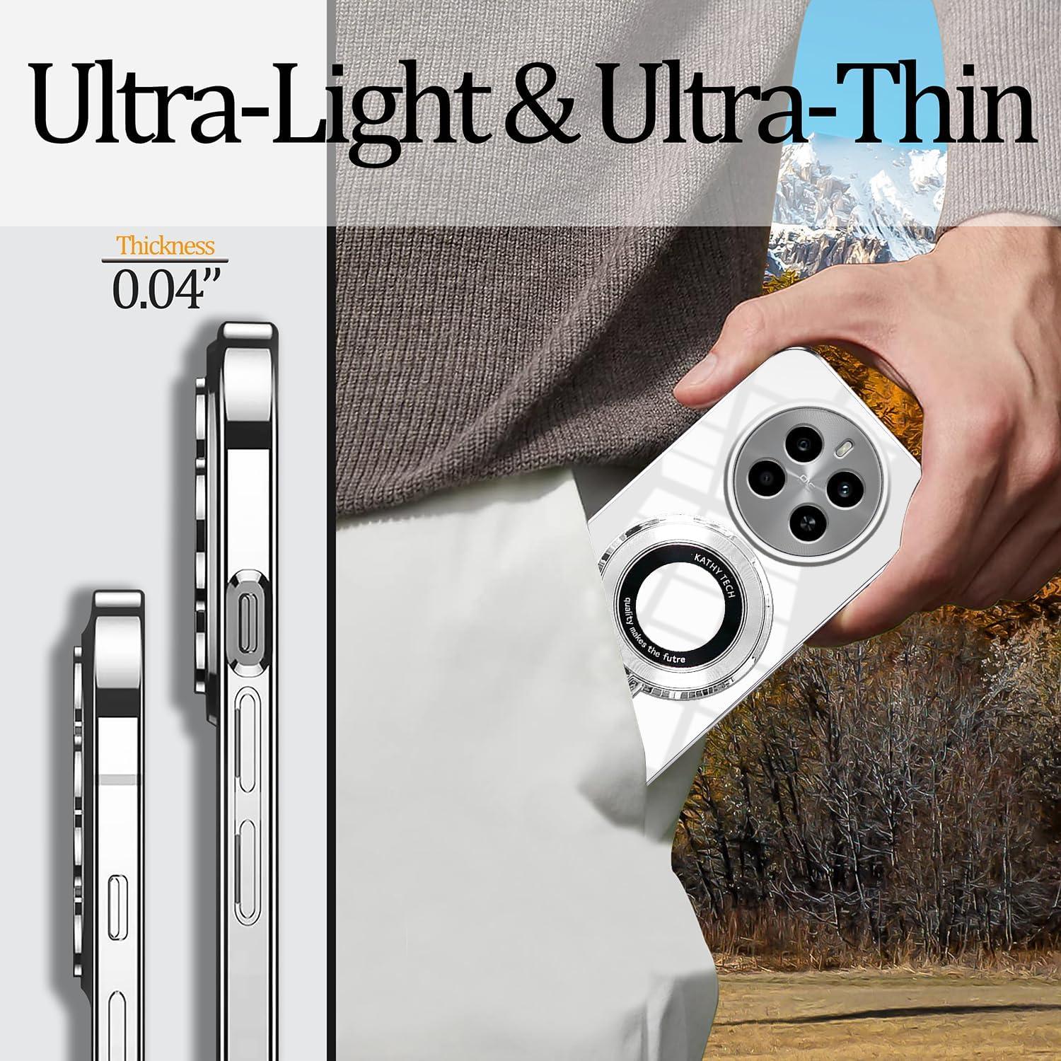 Funda Honor Magic 7 Pro Silicona Blanca con Soporte de Anillo