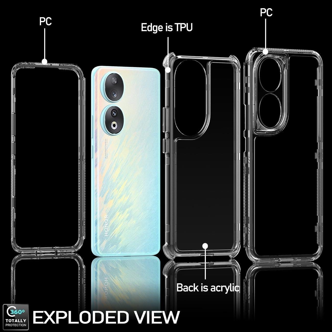 Funda Protectora 3 Capas Honor 90 5G Transparente con Protector