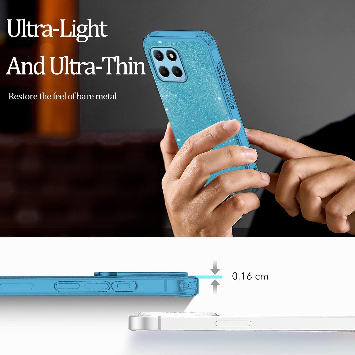 Funda Honor X6 Brillante a Prueba de Golpes Wousunly Azul