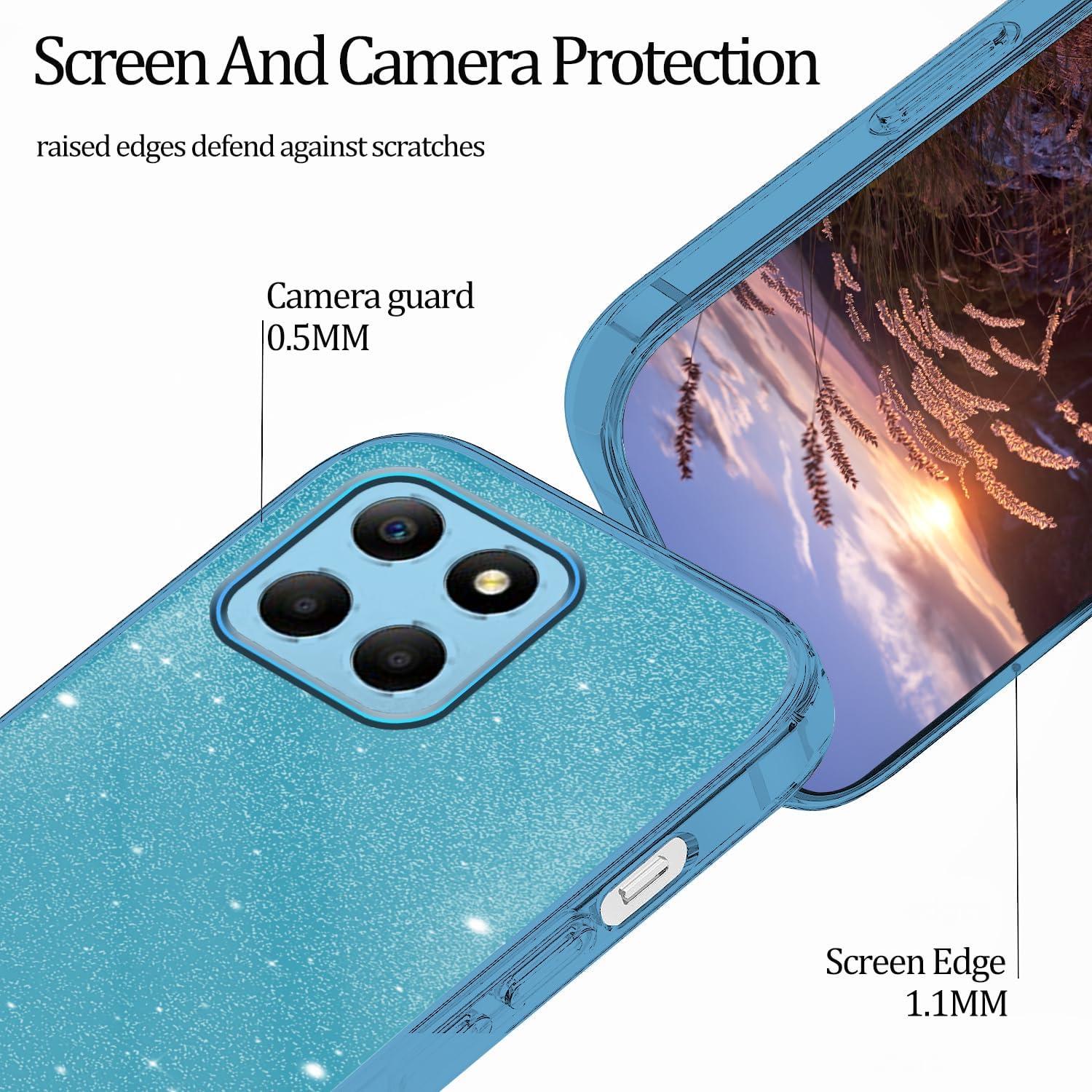 Funda Honor X6 Brillante a Prueba de Golpes Wousunly Azul