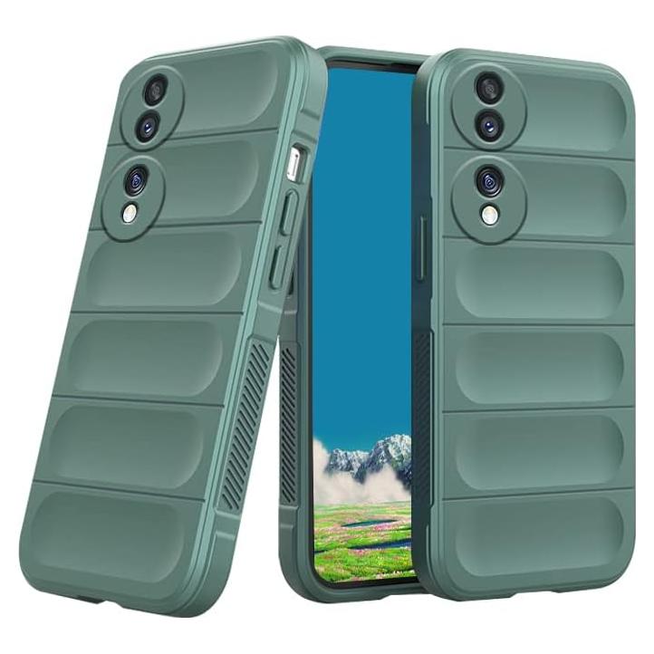 Funda Honor 70 Wousunly Silicona TPU Verde Oscuro Delgada