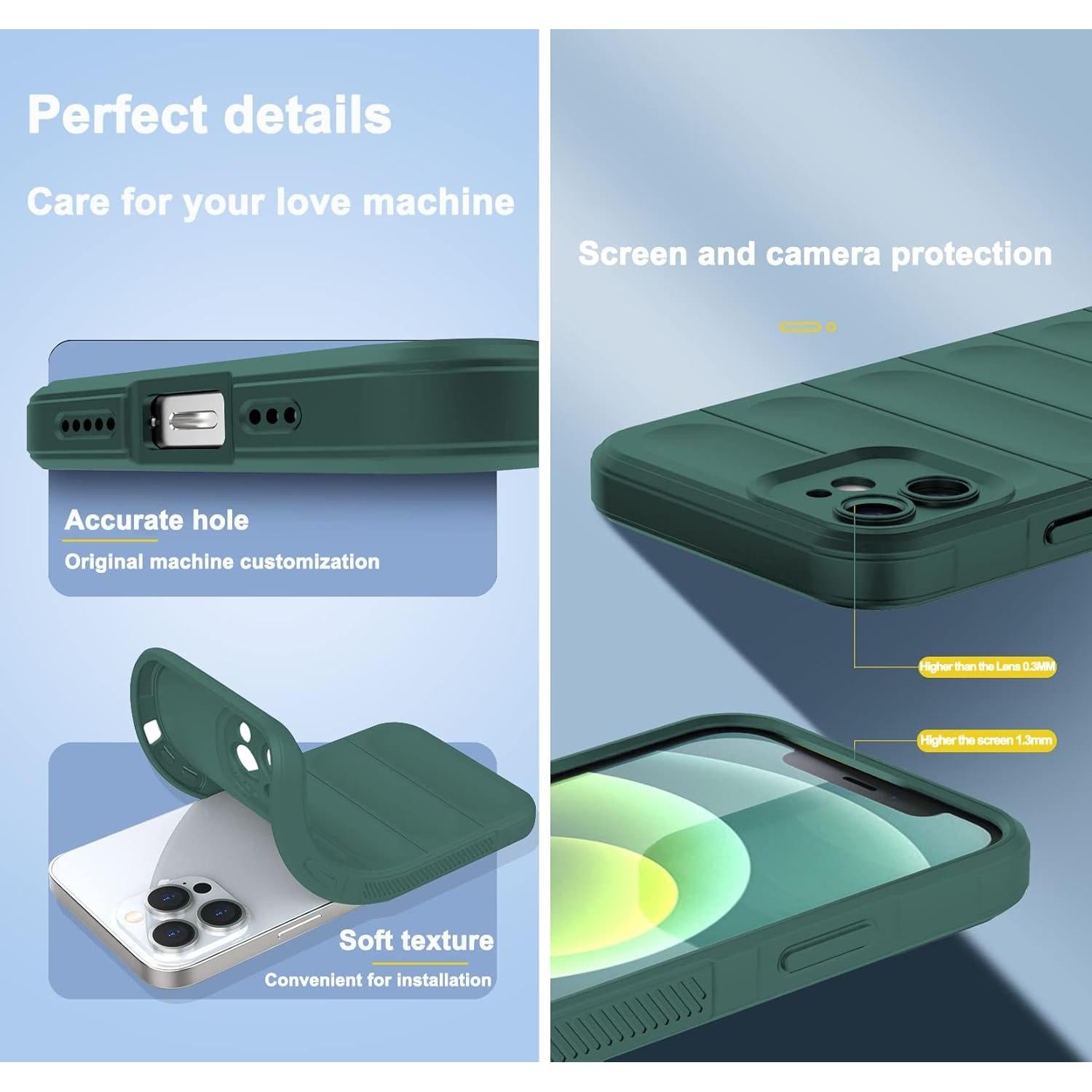 Funda Honor 70 Wousunly Silicona TPU Verde Oscuro Delgada