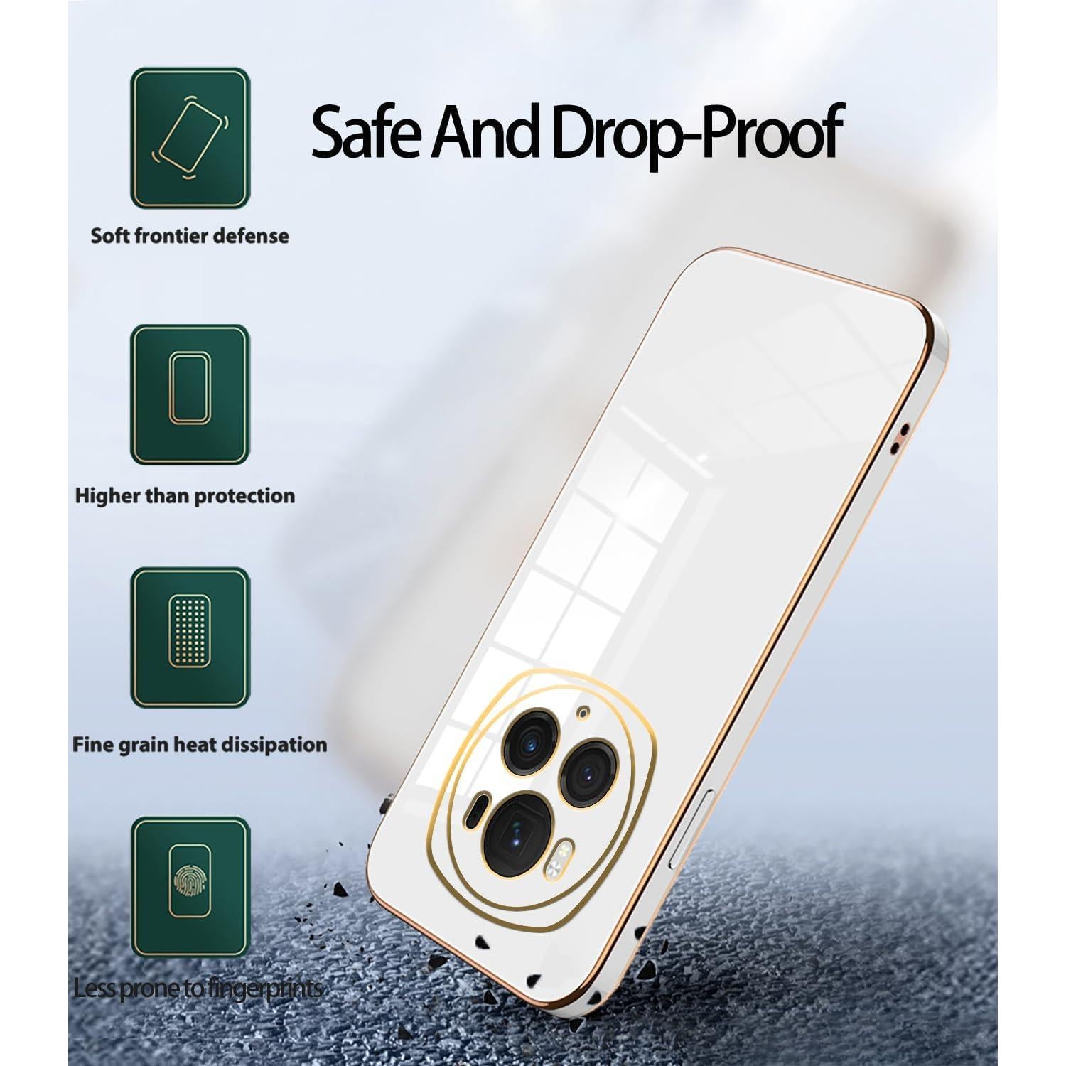 Funda de Silicona Honor Magic 6 Pro - Protección Delgada Blanca