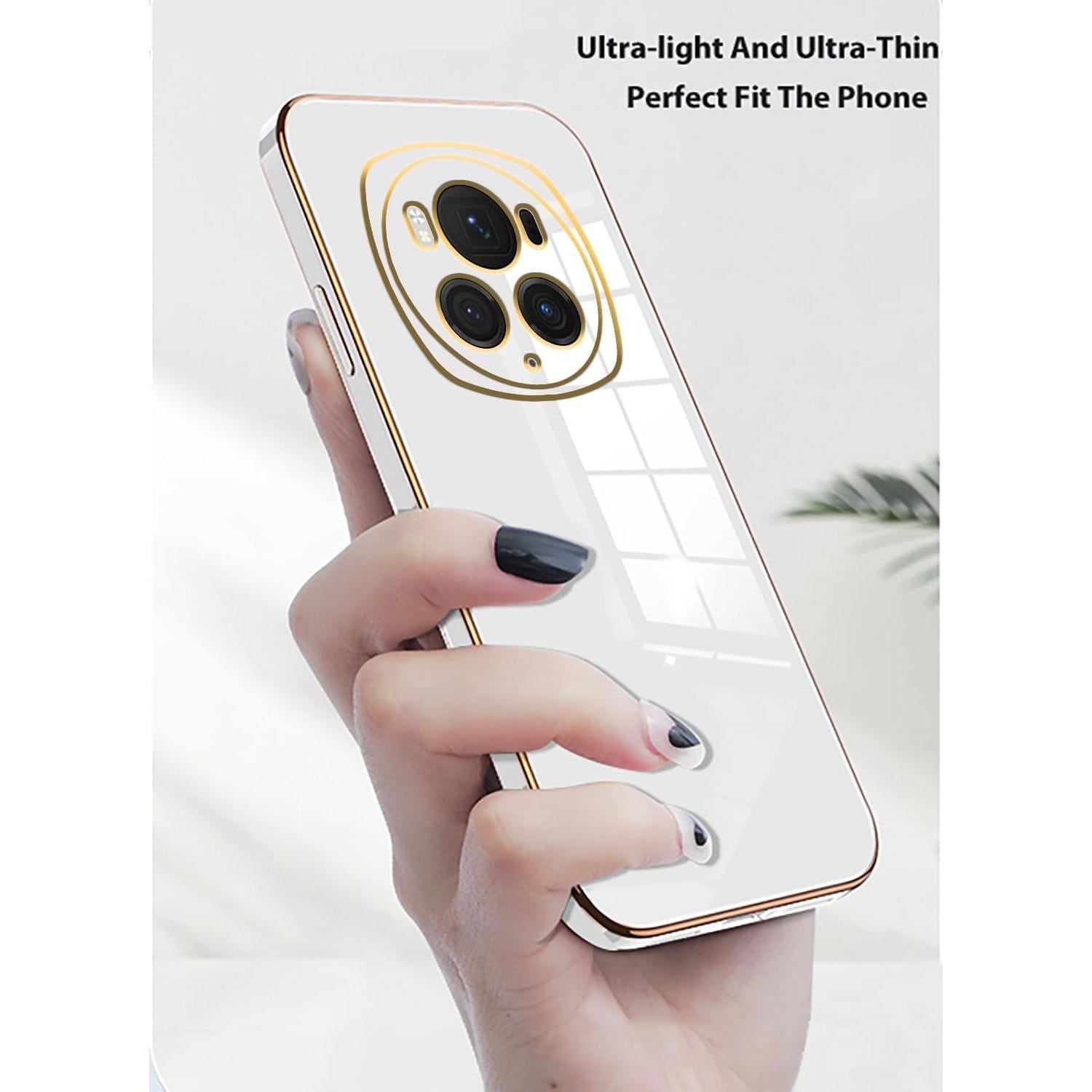 Funda de Silicona Honor Magic 6 Pro - Protección Delgada Blanca