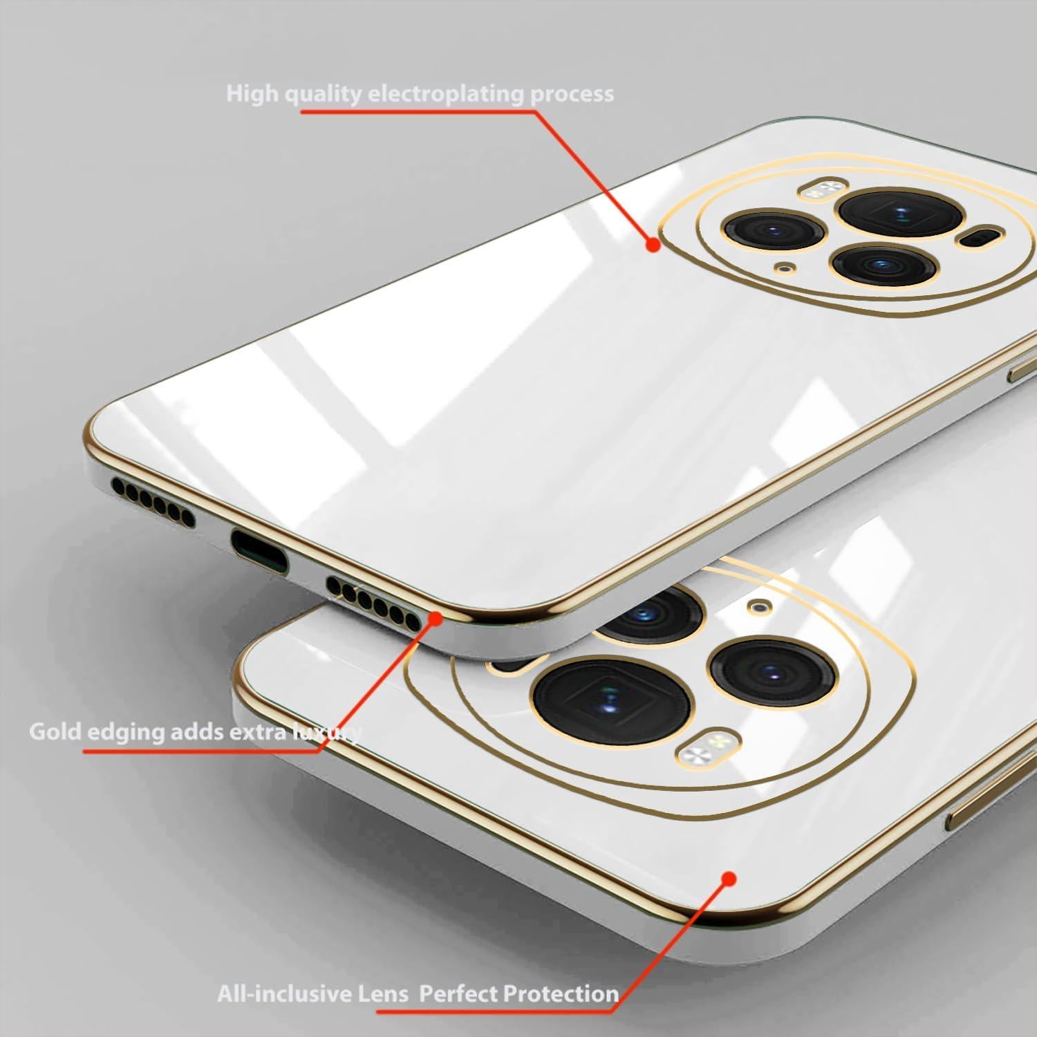 Funda de Silicona Honor Magic 6 Pro - Protección Delgada Blanca