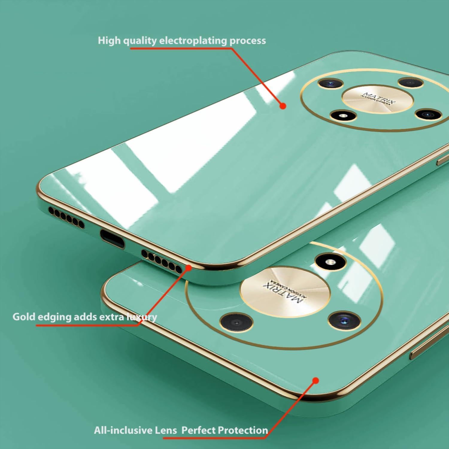 Funda Silicona TPU Honor Magic 6 Lite Verde Delgado