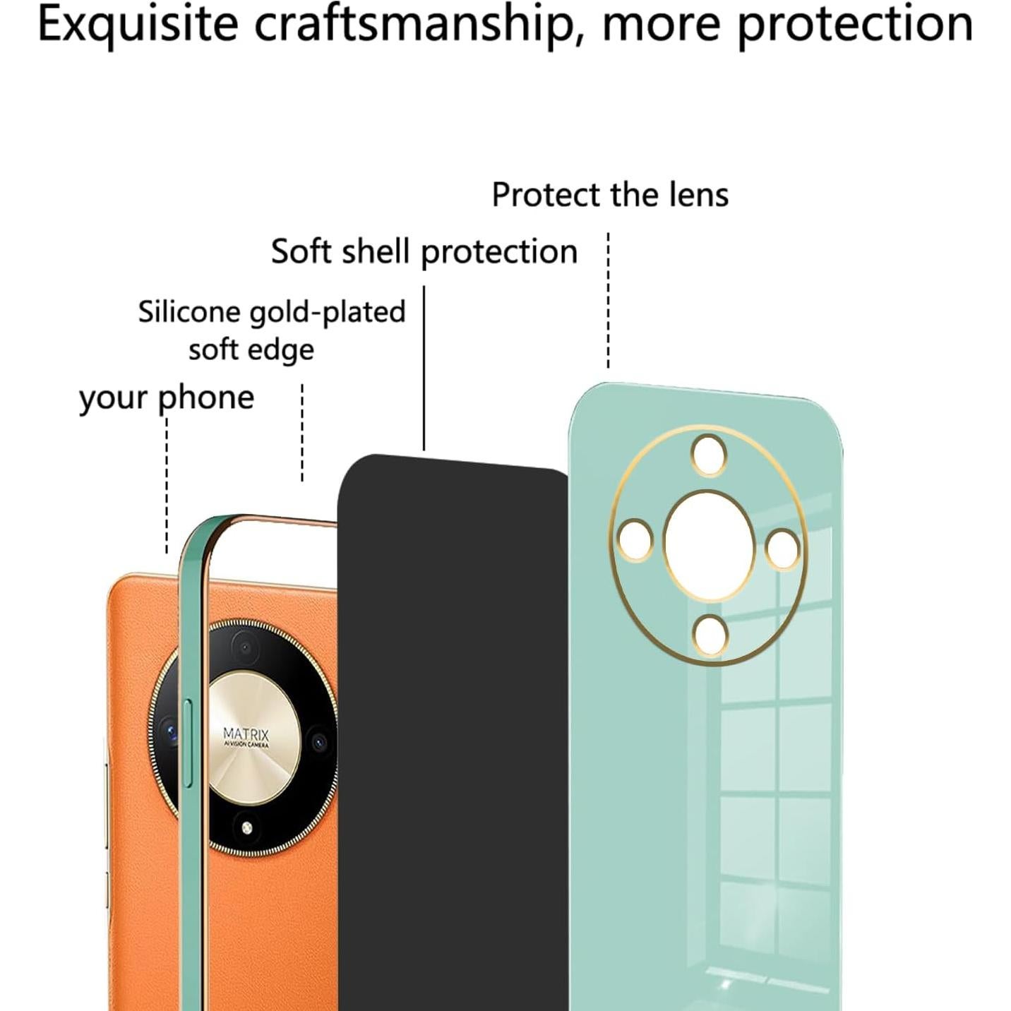 Funda Silicona TPU Honor Magic 6 Lite Verde Delgado