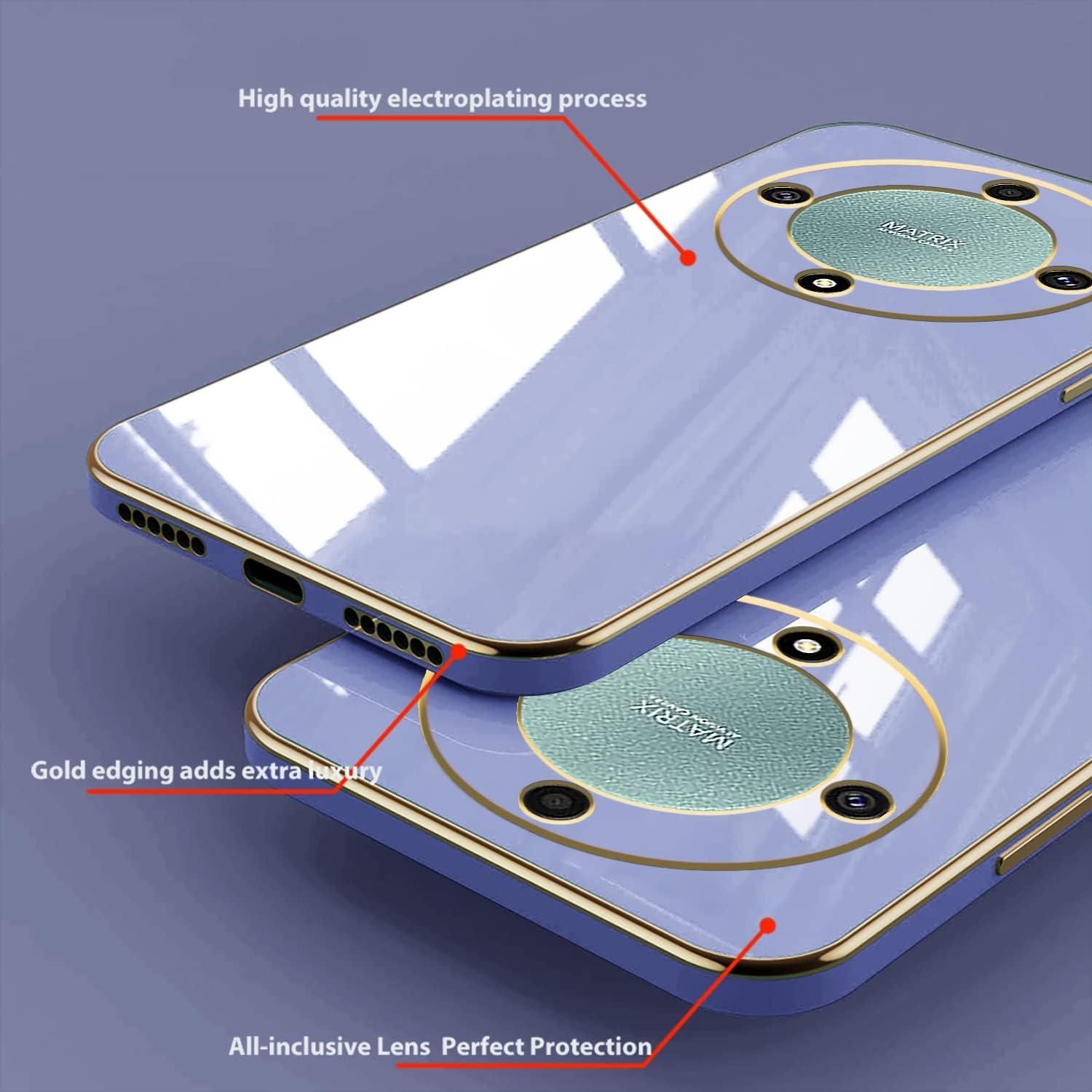 Funda Silicona TPU Honor Magic 5 Lite y X9a - Rosa y Púrpura