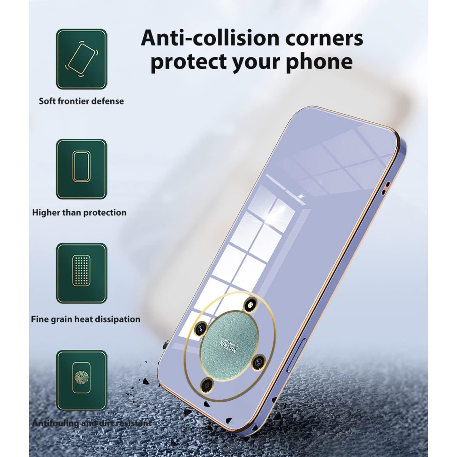 Funda Silicona TPU Honor Magic 5 Lite y X9a - Rosa y Púrpura