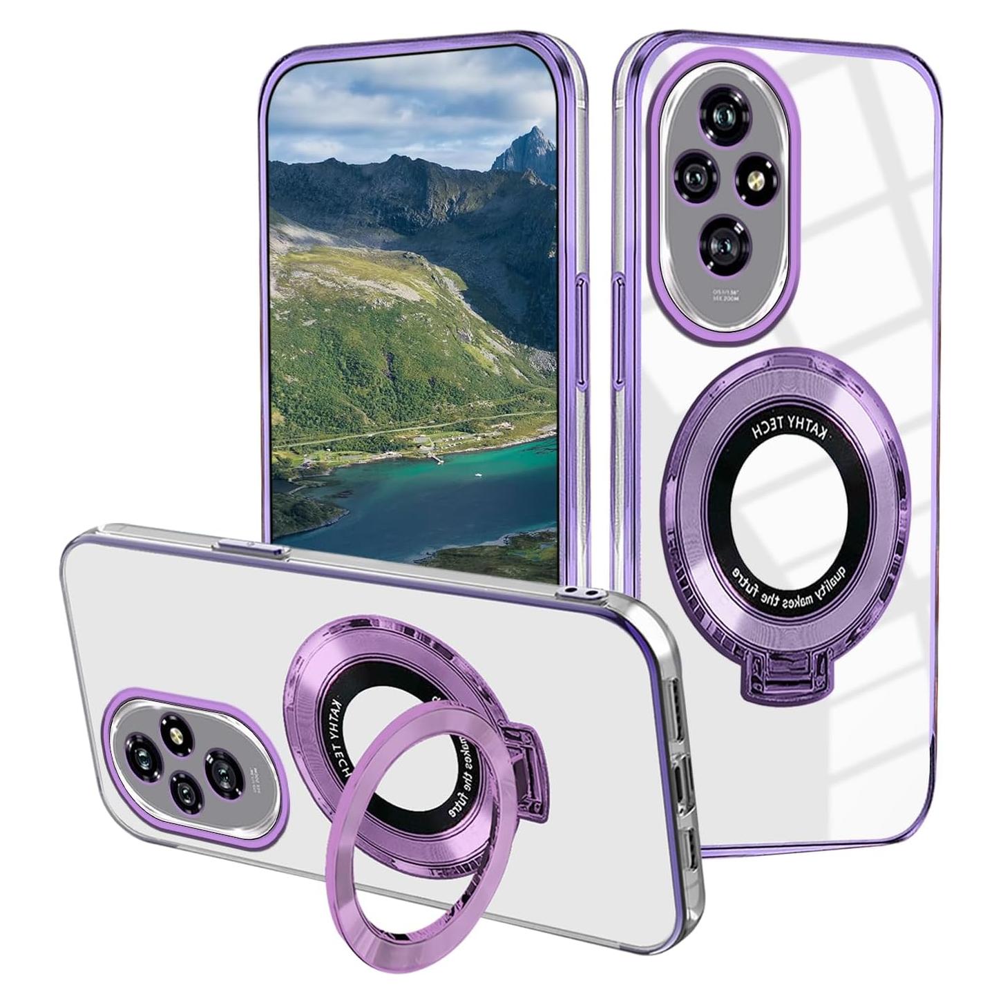 Funda Honor 200 Pro Silicona A Prueba de Golpes Púrpura