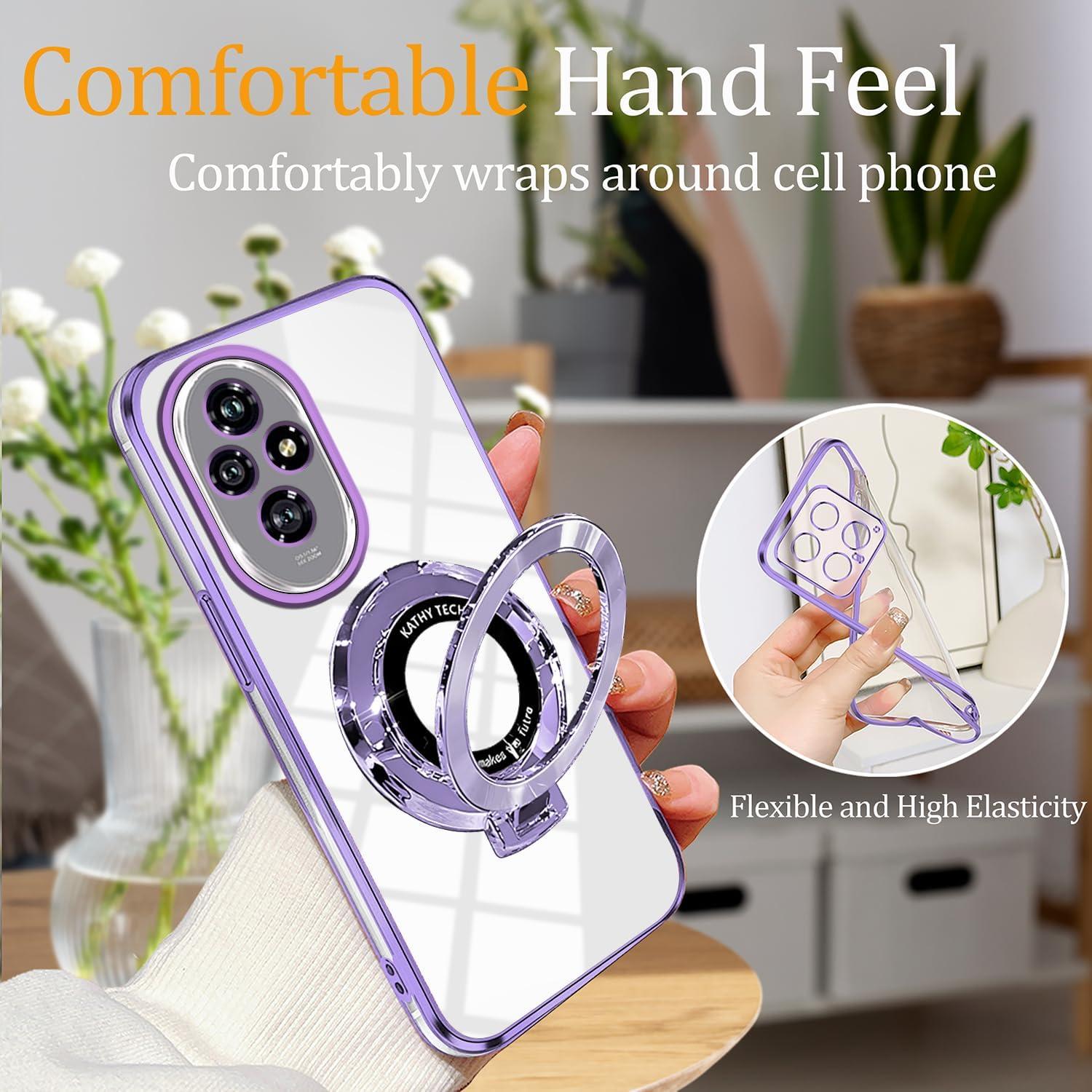 Funda Honor 200 Pro Silicona A Prueba de Golpes Púrpura