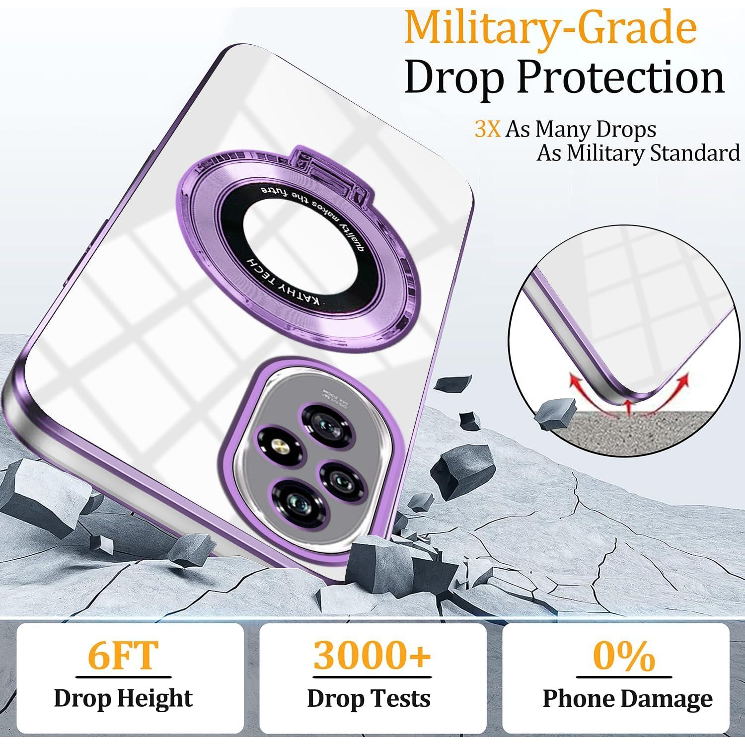 Funda Honor 200 Pro Silicona A Prueba de Golpes Púrpura