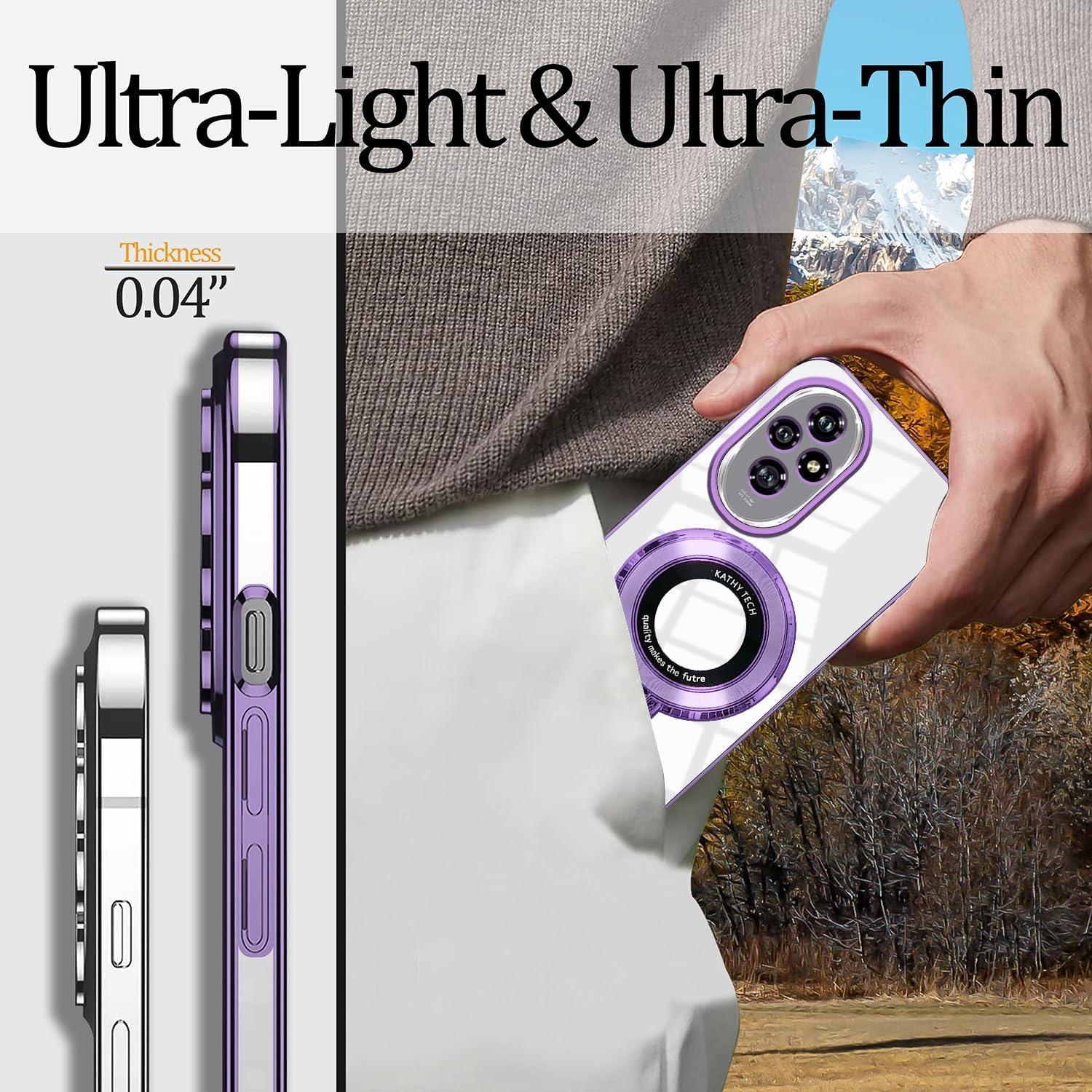 Funda Honor 200 Pro Silicona A Prueba de Golpes Púrpura