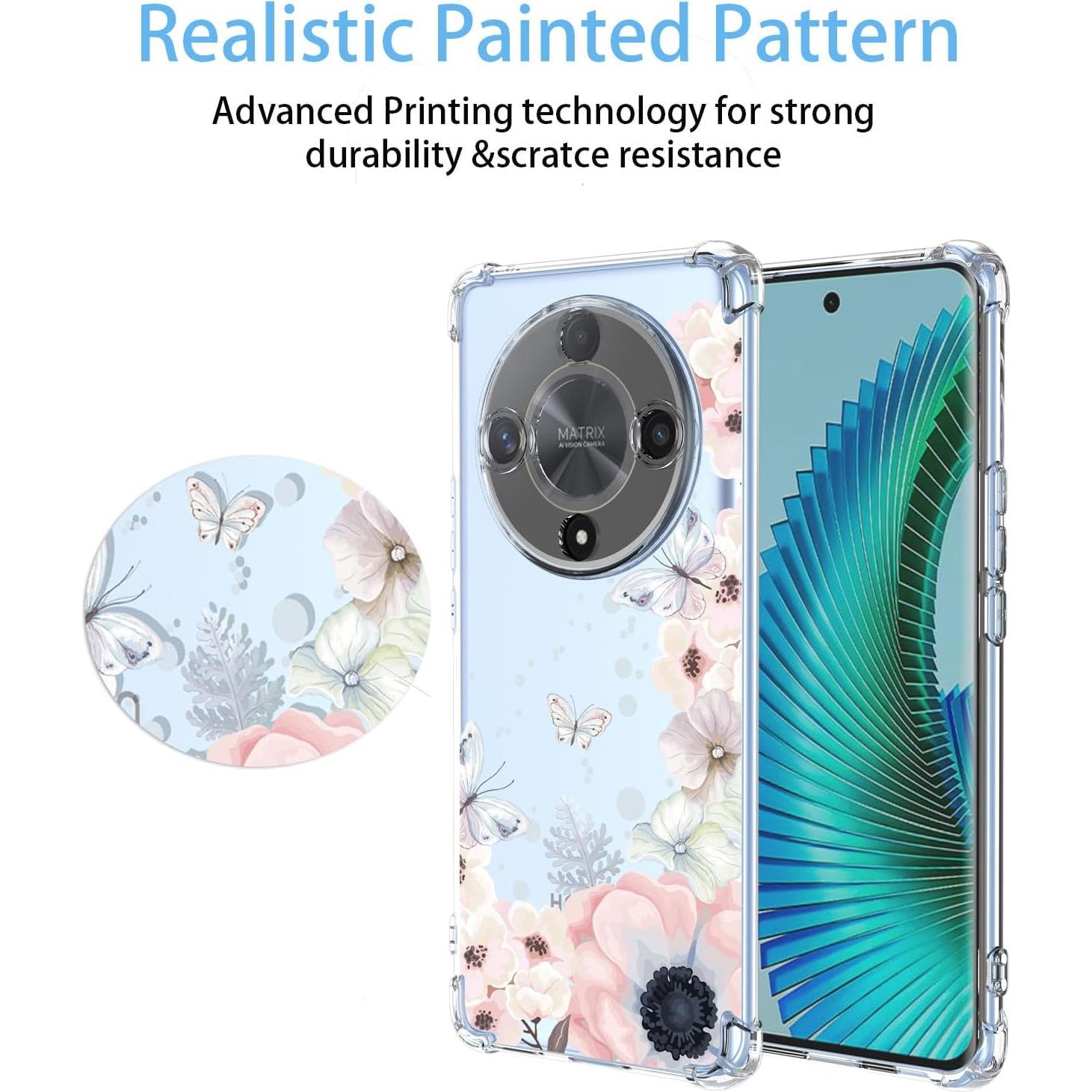 Funda Honor X9B / Magic 6 Lite Floral Rosa Antigolpes