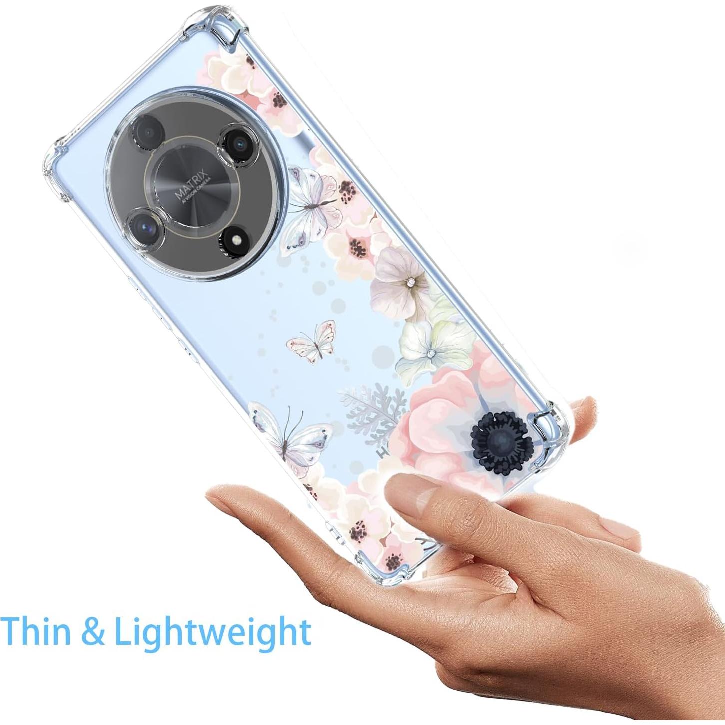 Funda Honor X9B / Magic 6 Lite Floral Rosa Antigolpes