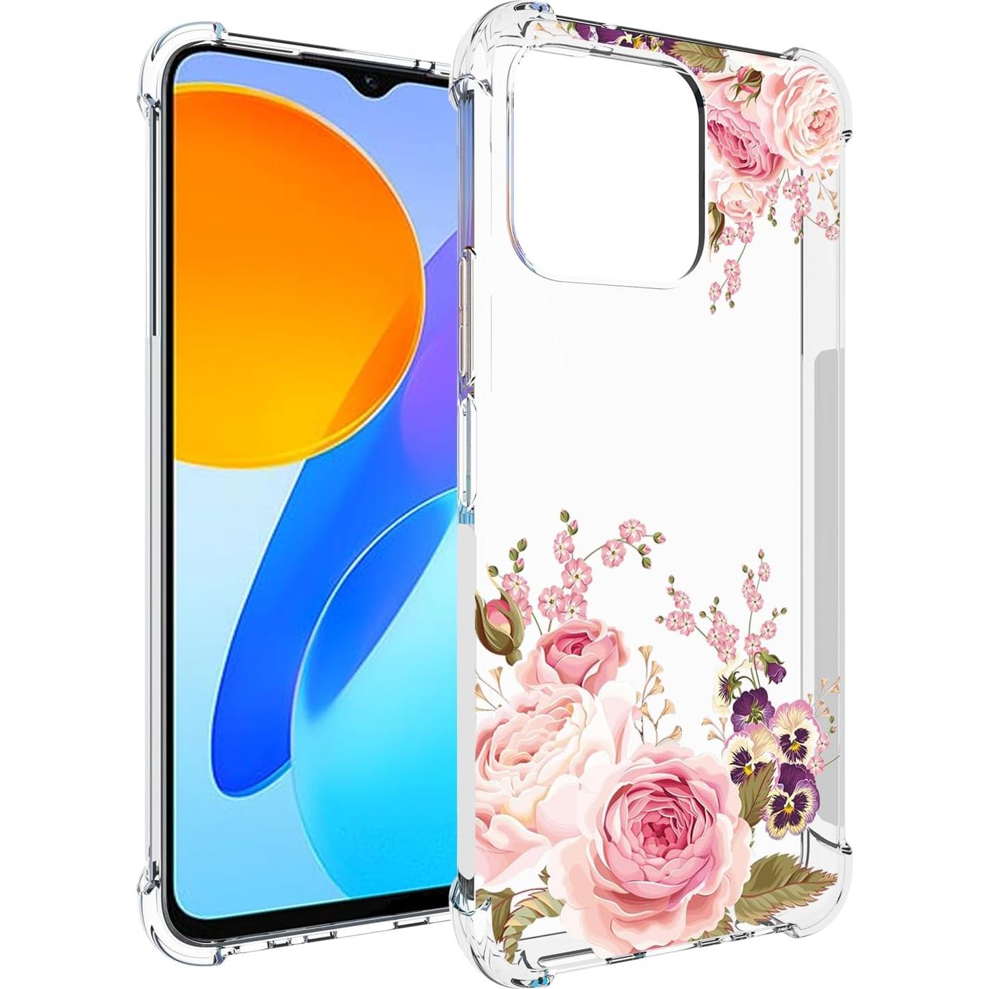 Funda Honor X8 5G / X6 5G / X6 4G / X6S / 70 Lite Floral Rosa