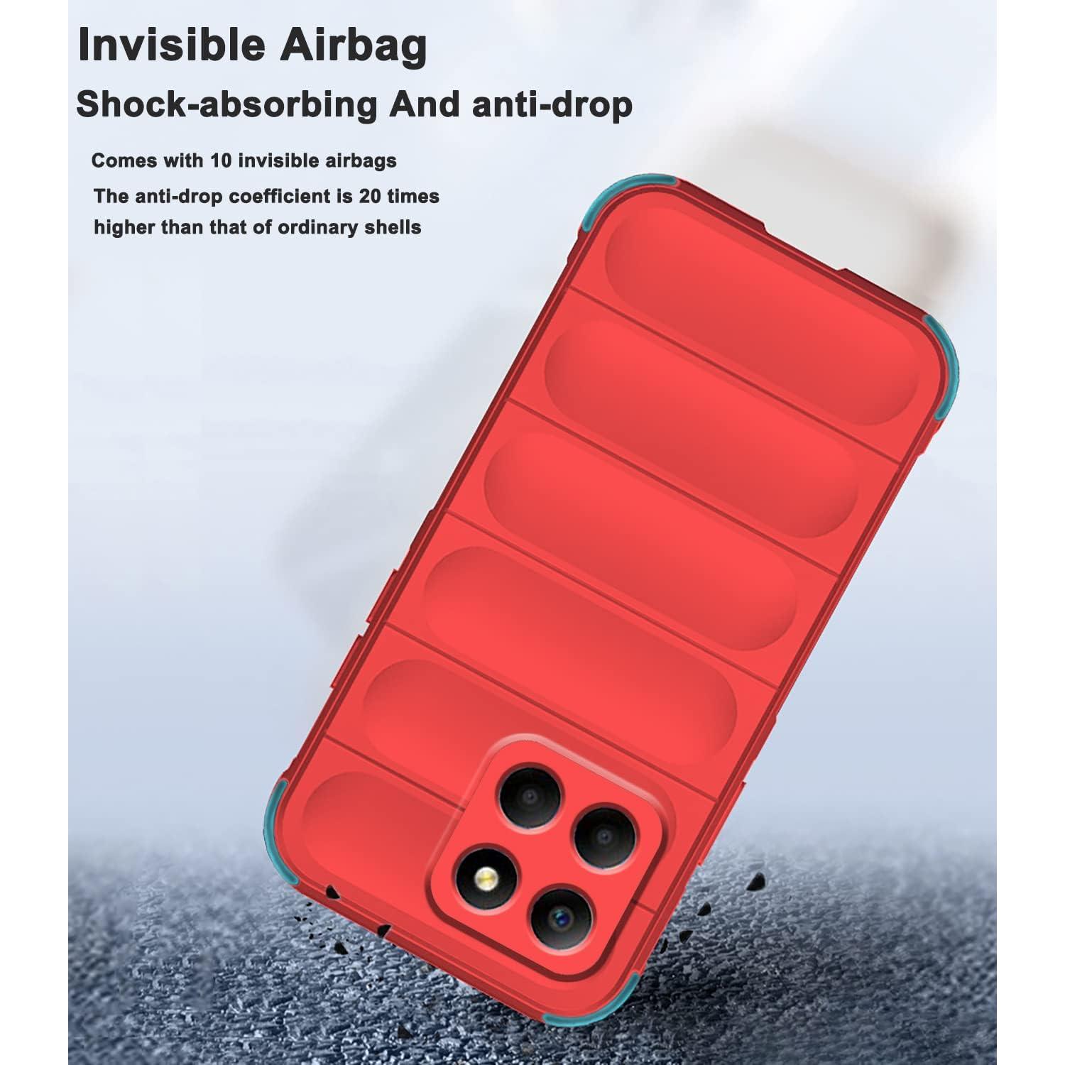 Funda Honor X6 Wousunly Silicona Anti-Fall Roja Ultra Delgada