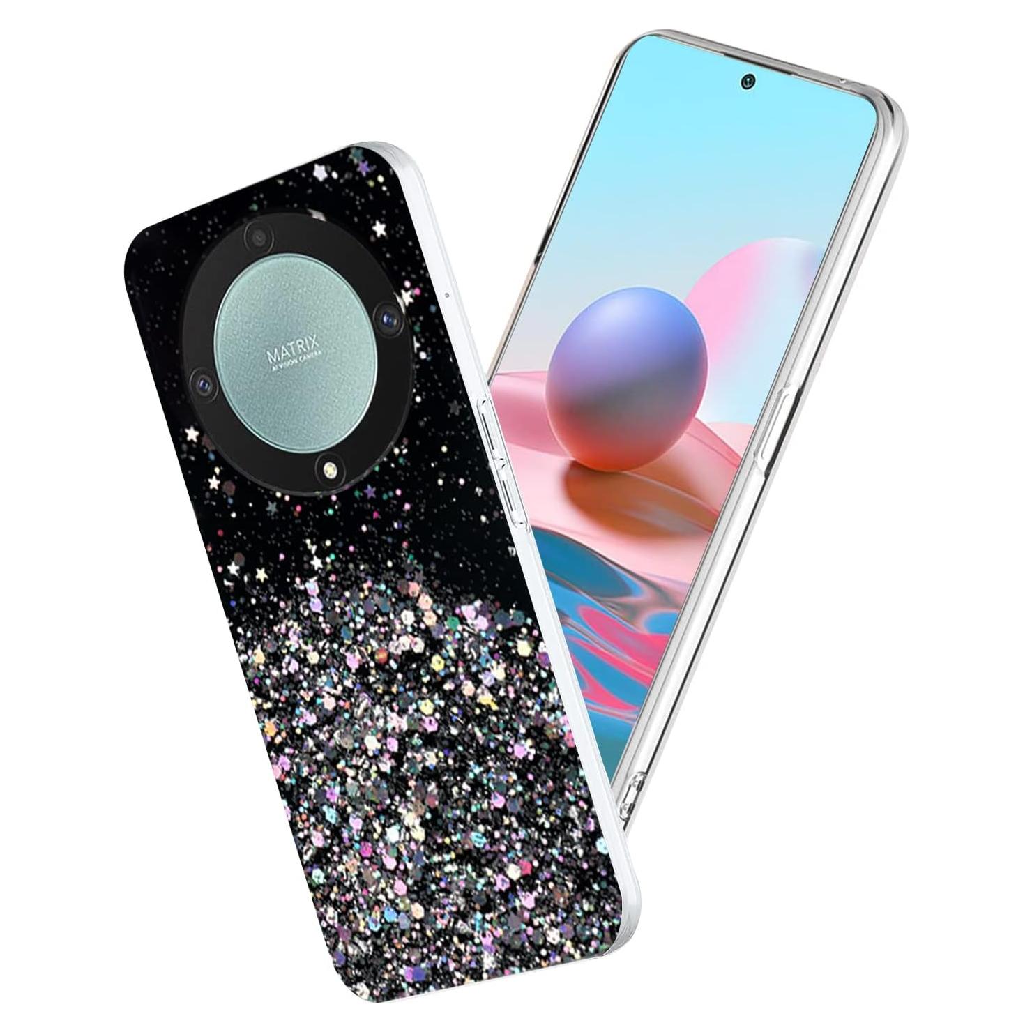 Funda de silicona brillante para Honor Magic 6 Lite - Negro