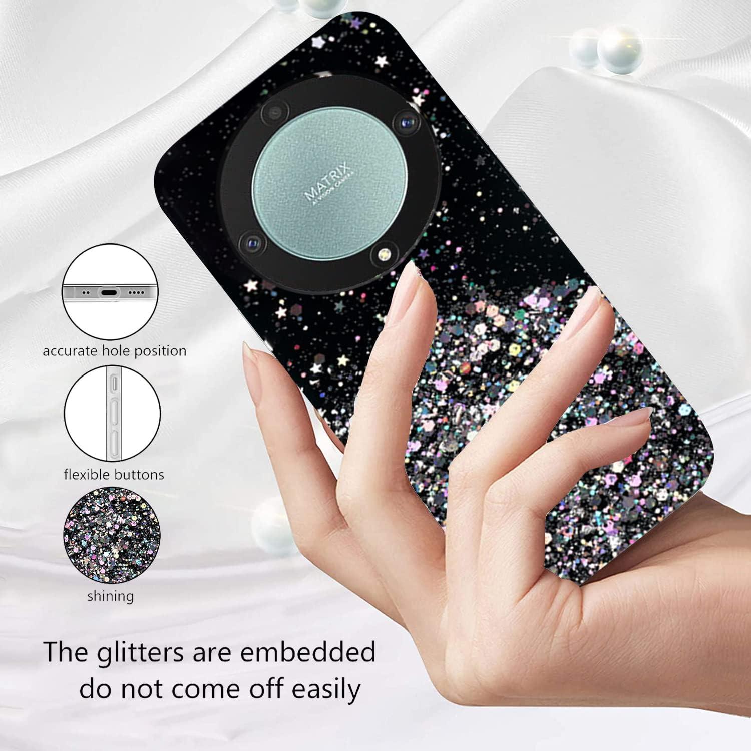 Funda de silicona brillante para Honor Magic 6 Lite - Negro