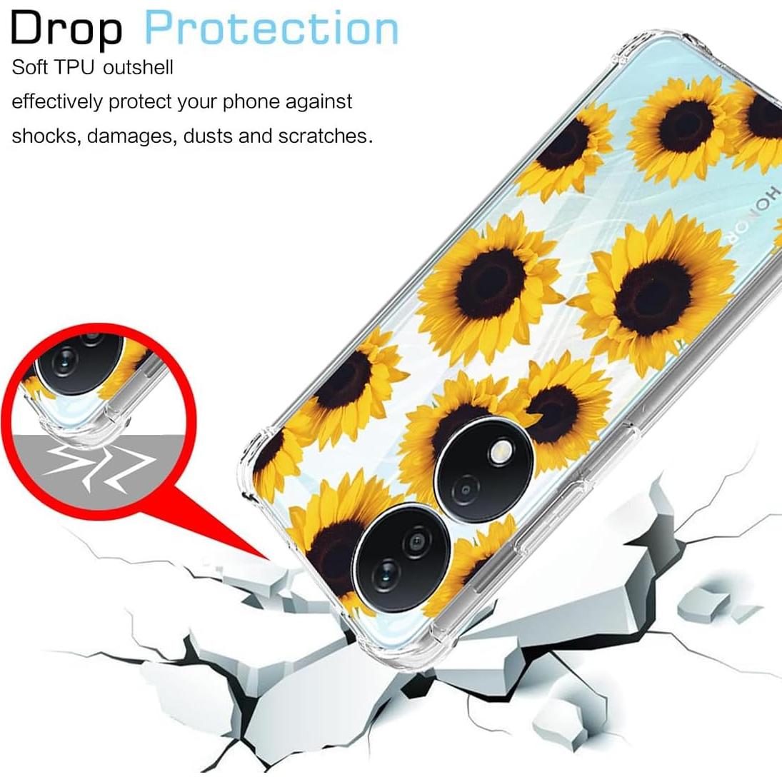 Funda TPU Honor Play 50 Plus 5G Girasol - Protección Antideslizante