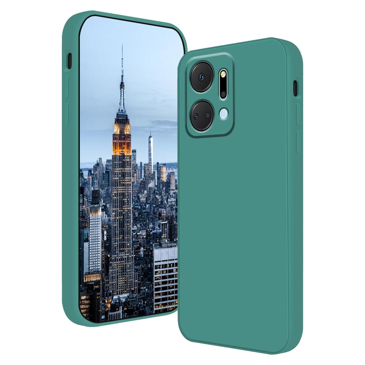 Funda Silicona Honor X7a Verde Oscuro Antichoque Delgado