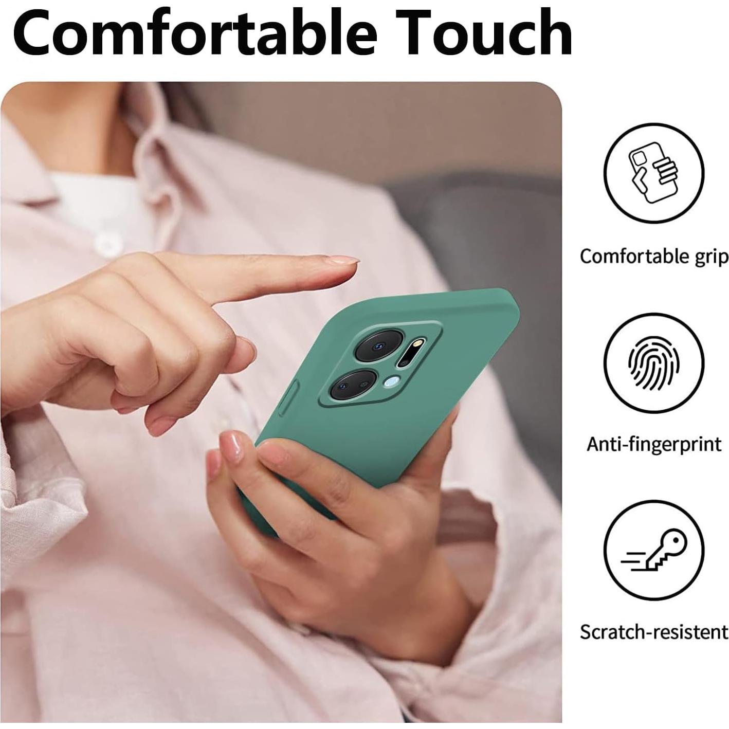 Funda Silicona Honor X7a Verde Oscuro Antichoque Delgado