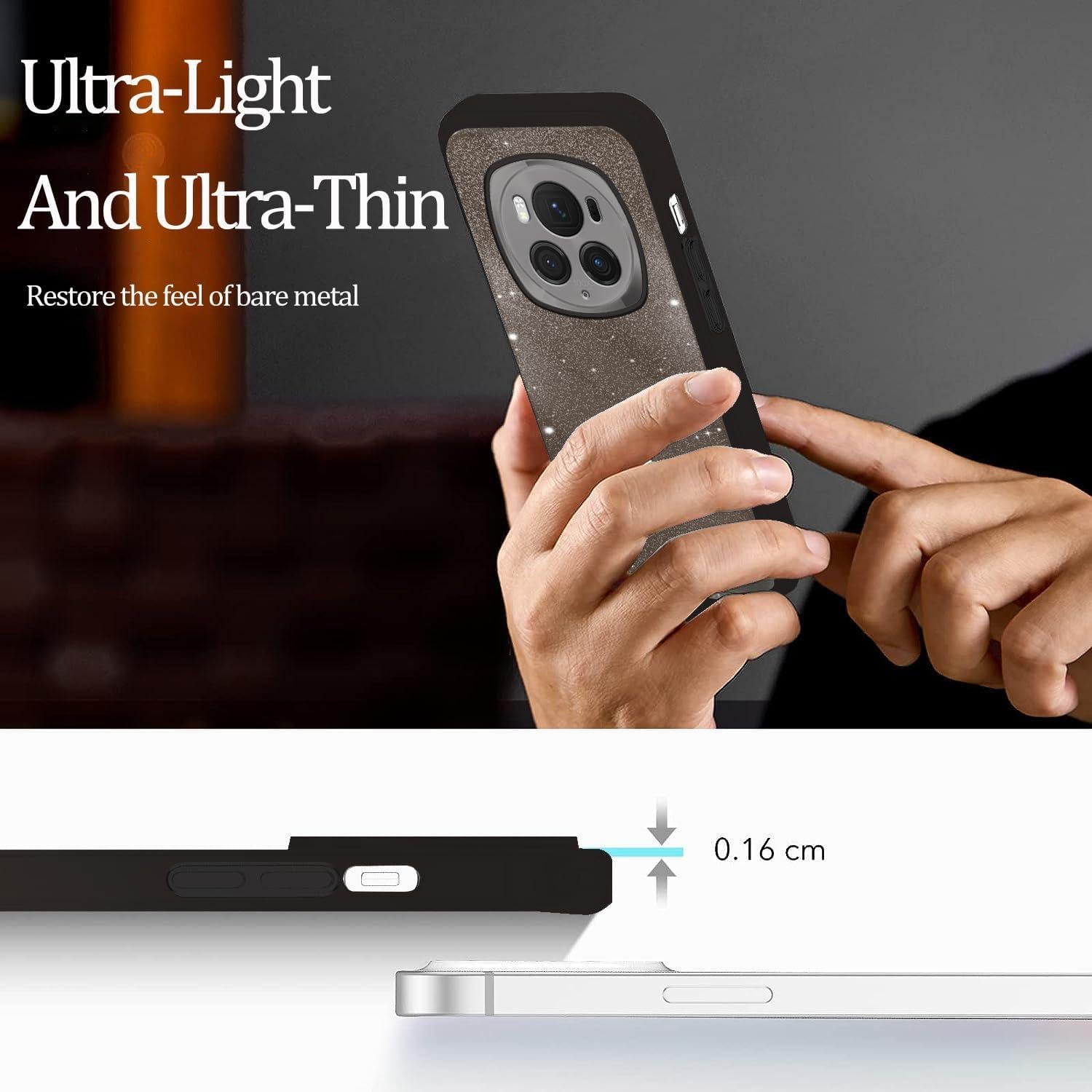 Funda Honor Magic 6 Pro Brillante a Prueba de Golpes TPU PC