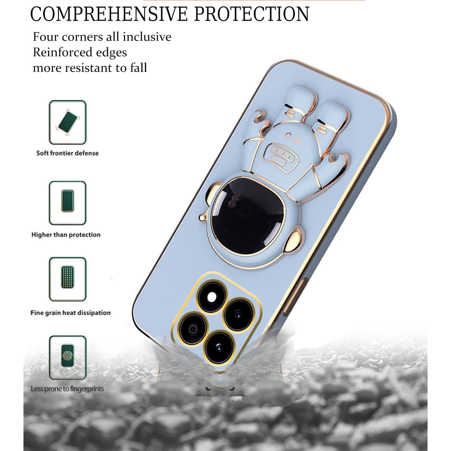 Funda Honor X8B con Soporte Oculto Astronauta Azul