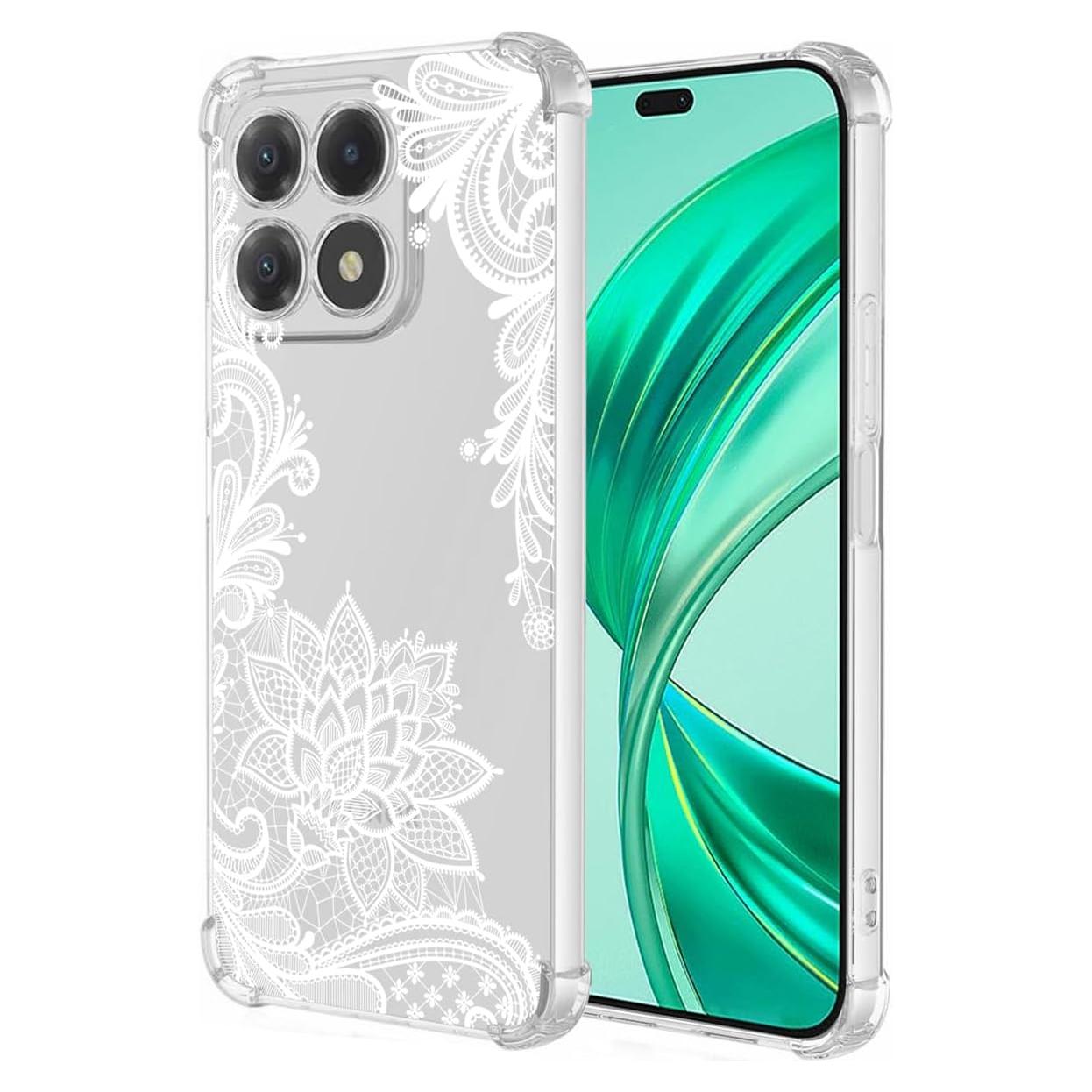 Funda Honor X8b 4G LLY-LX1 Floral Transparente Slim