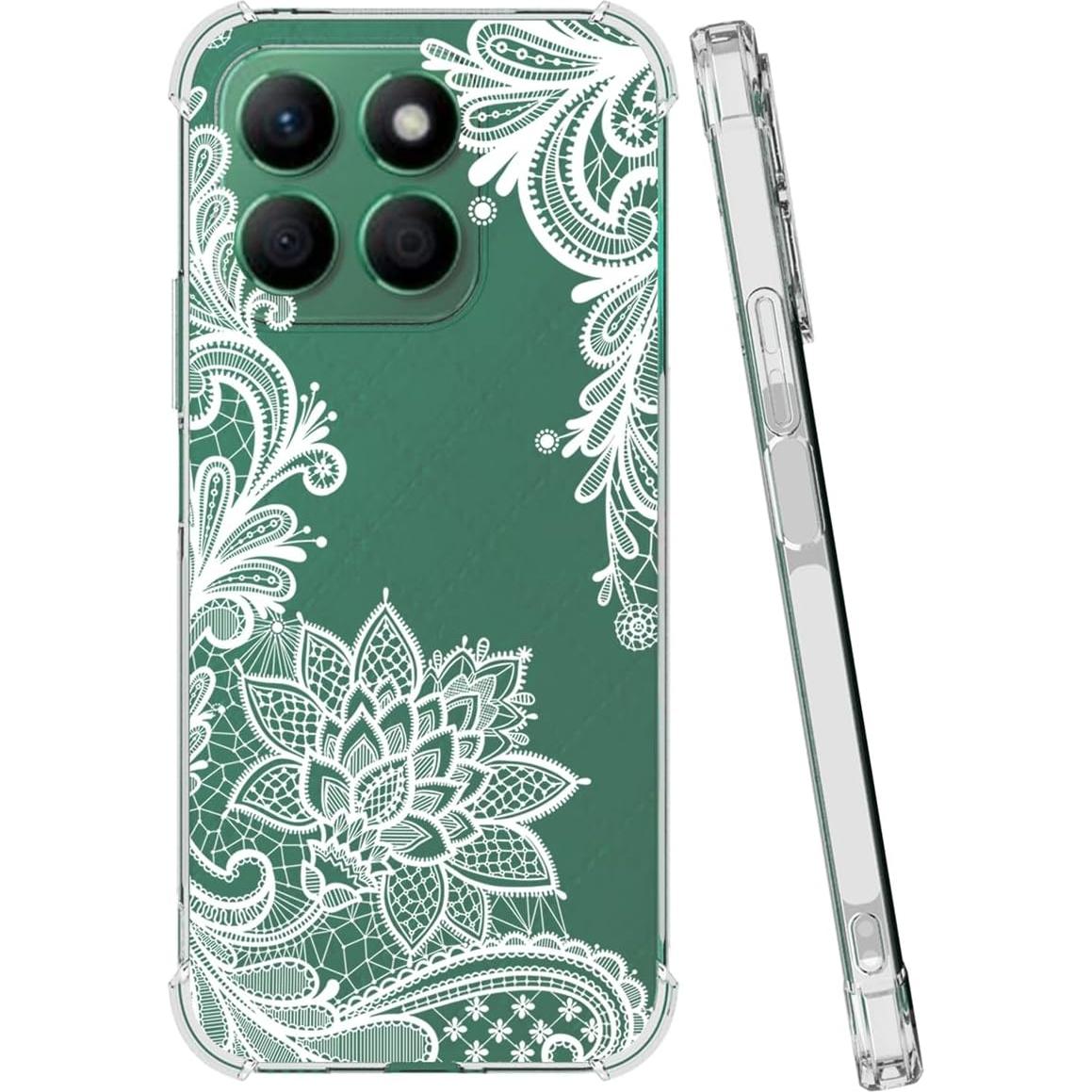 Funda Honor X8b 4G LLY-LX1 Floral Transparente Slim