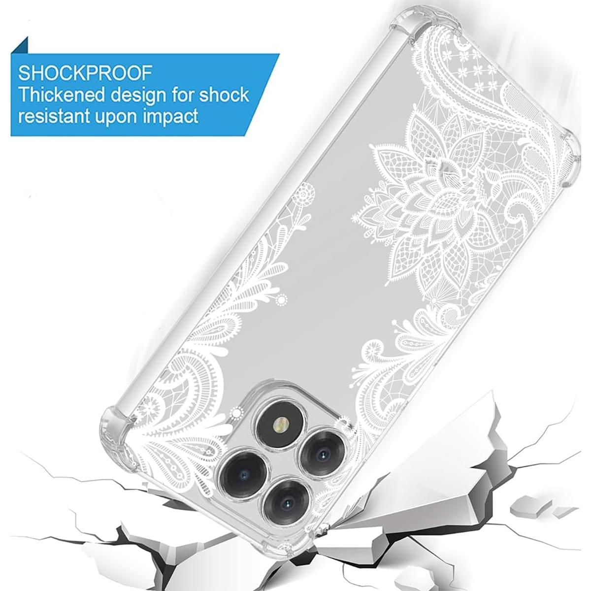Funda Honor X8b 4G LLY-LX1 Floral Transparente Slim