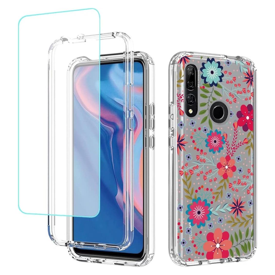 Funda Protectora Floral para Huawei Y9 Prime 2019 con Protector
