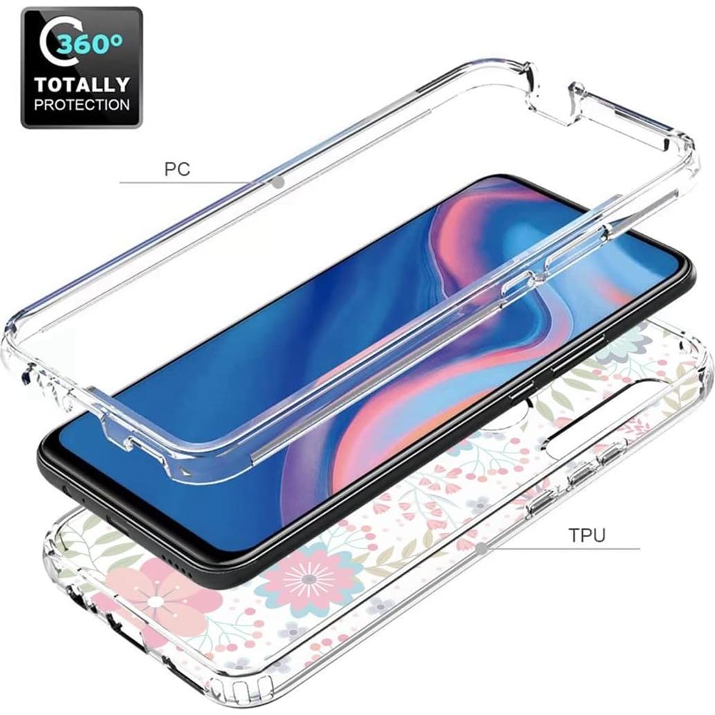 Funda Protectora Floral para Huawei Y9 Prime 2019 con Protector