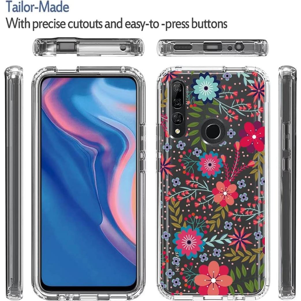 Funda Protectora Floral para Huawei Y9 Prime 2019 con Protector