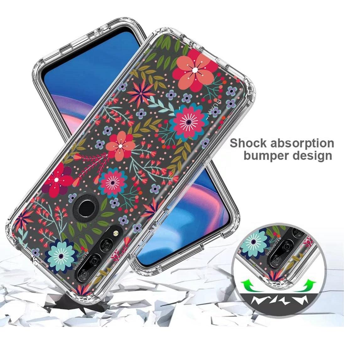 Funda Protectora Floral para Huawei Y9 Prime 2019 con Protector