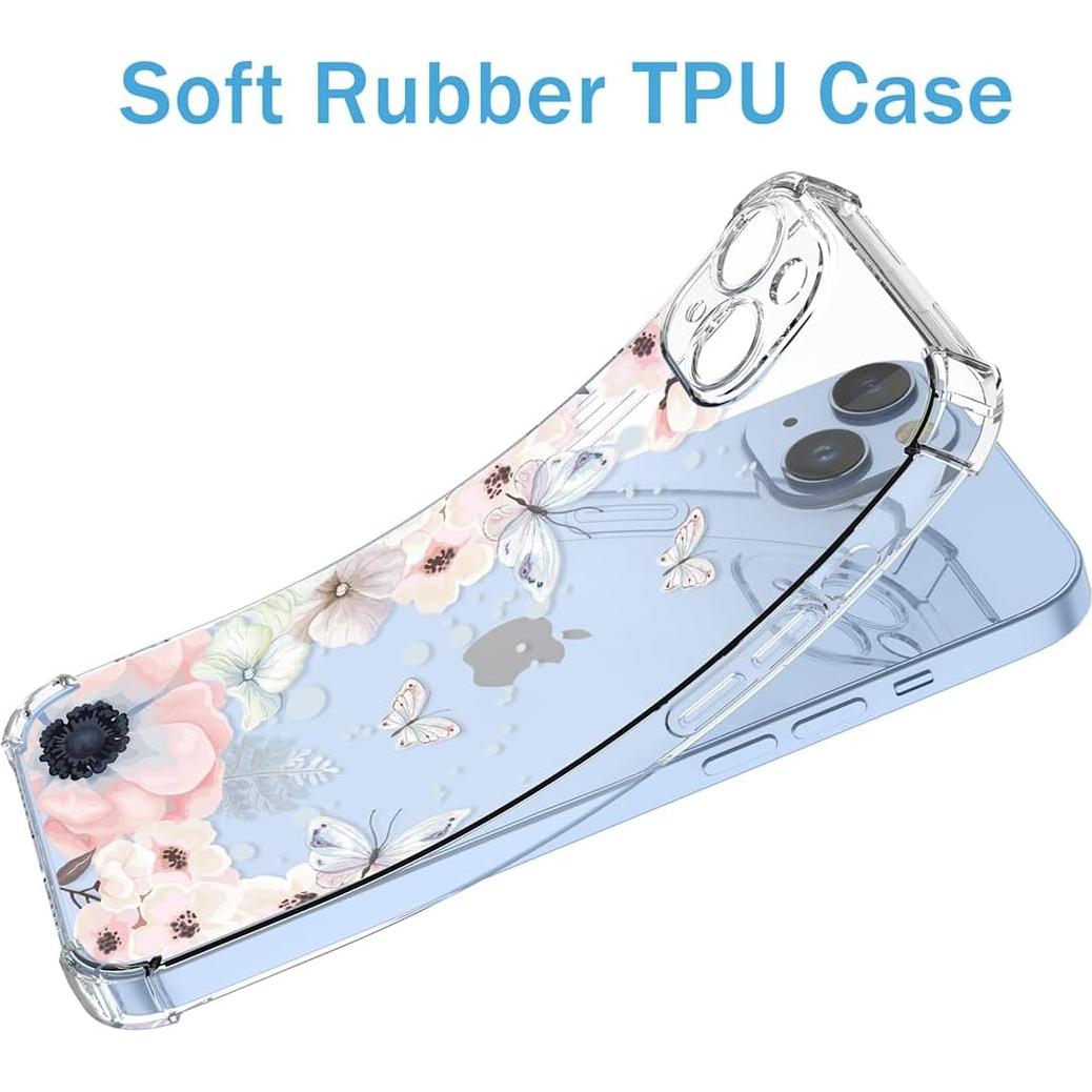 Funda Honor Magic 6 Pro Floral Rosa Antigolpes TPU