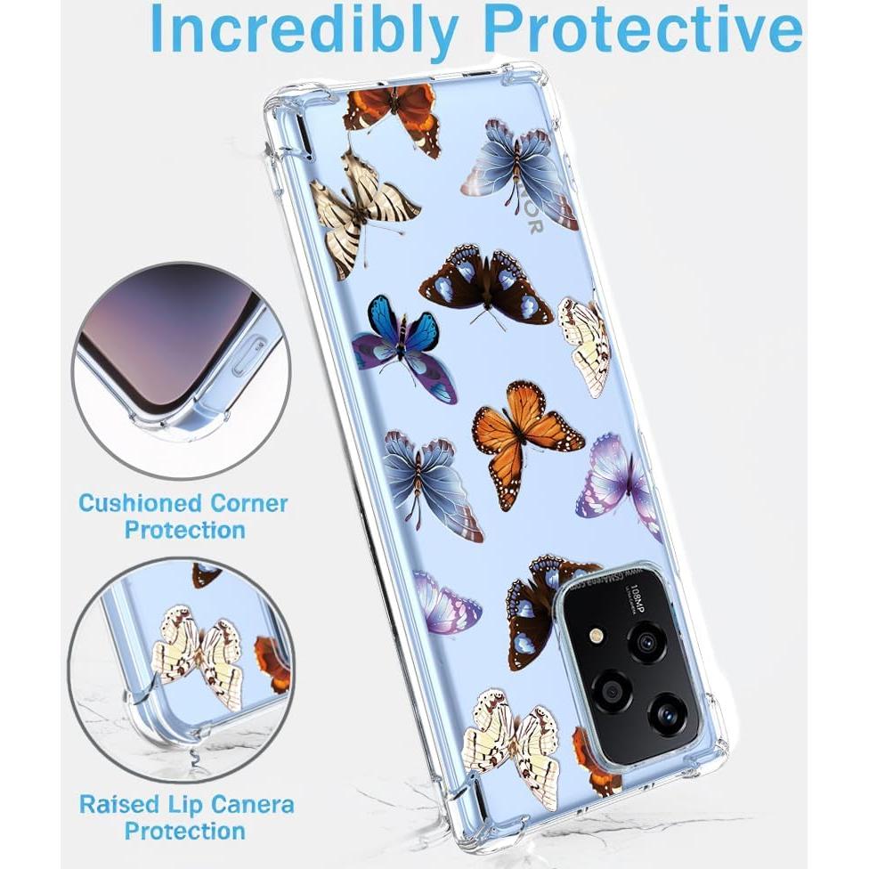 Funda TPU Huawei Honor 200 Lite Mariposas Coloridas Floral