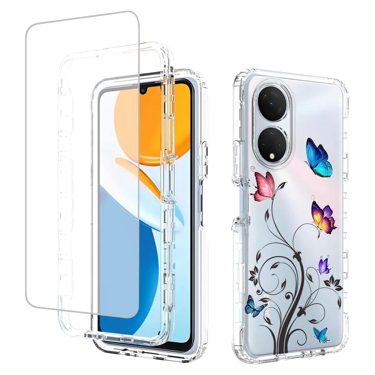 Funda Protectora para Honor X7 Ueokeird con Patrón Mariposa