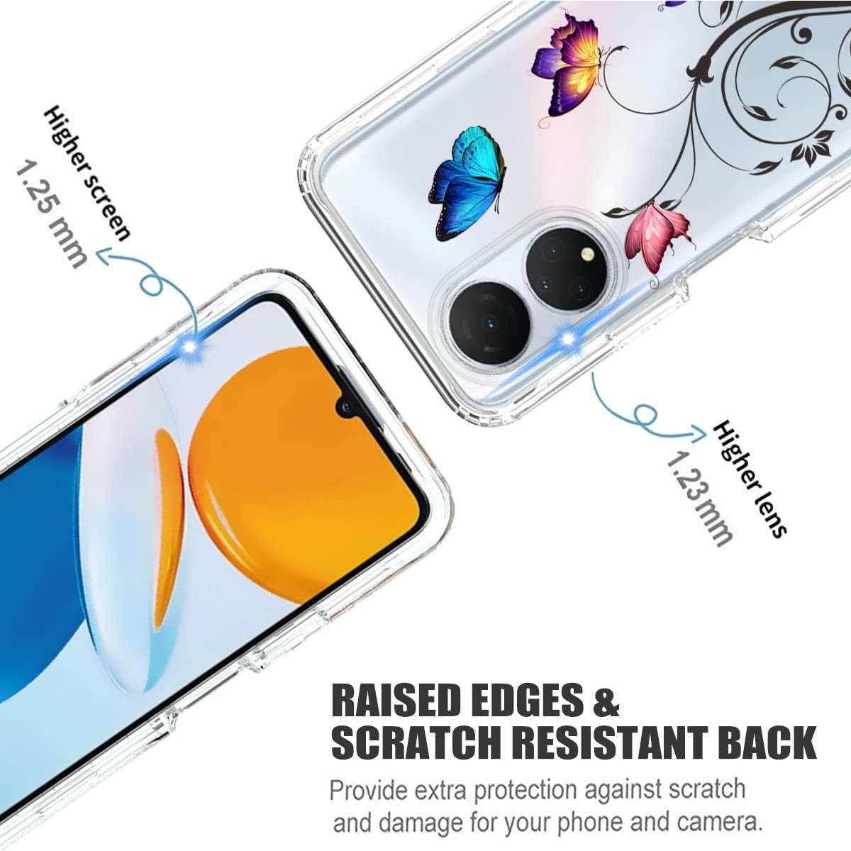 Funda Protectora para Honor X7 Ueokeird con Patrón Mariposa