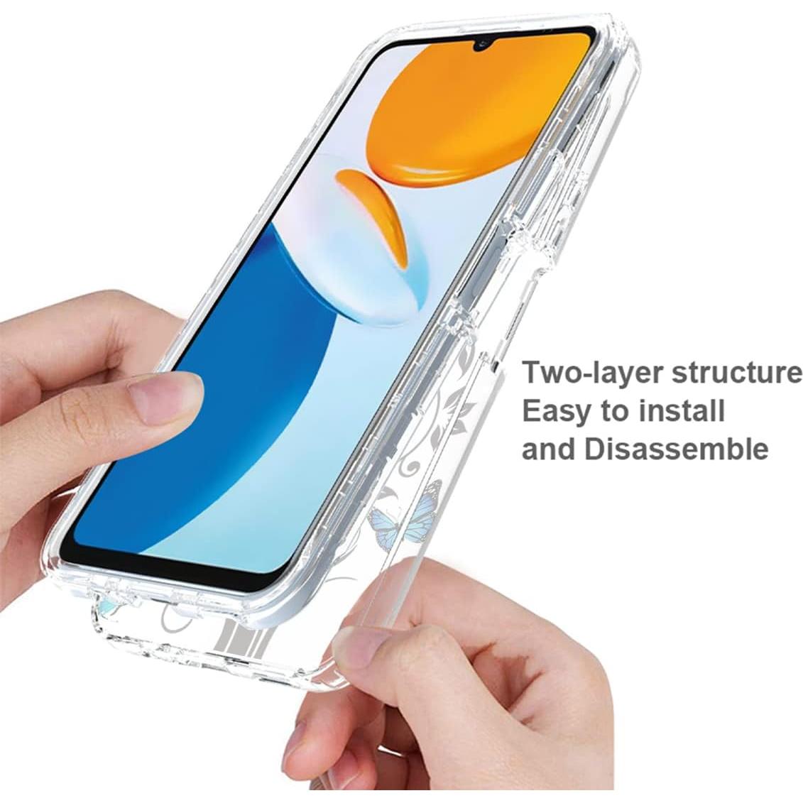 Funda Protectora para Honor X7 Ueokeird con Patrón Mariposa