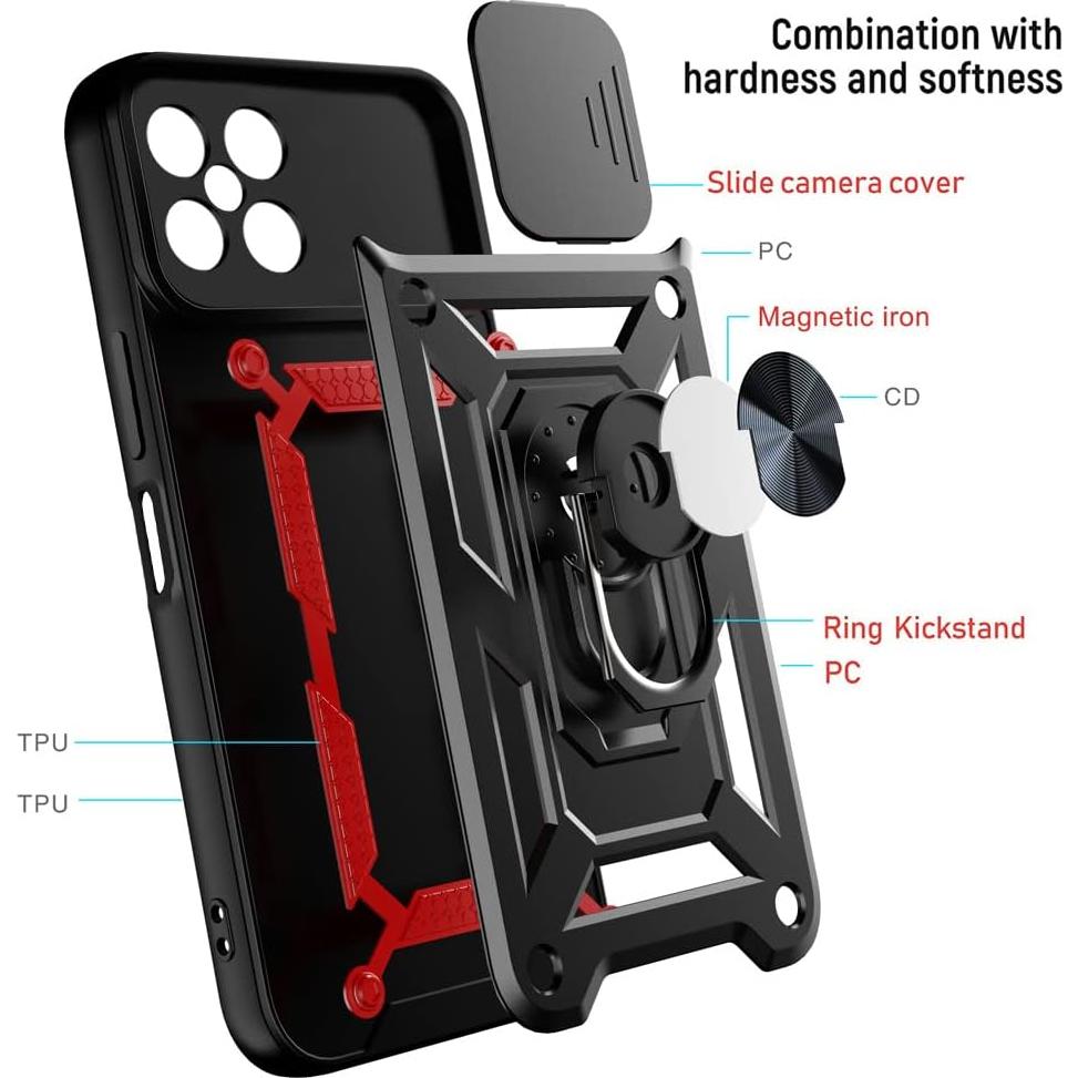 Funda de Grado Militar Ysnzaq para Honor X8 6.7" Negra