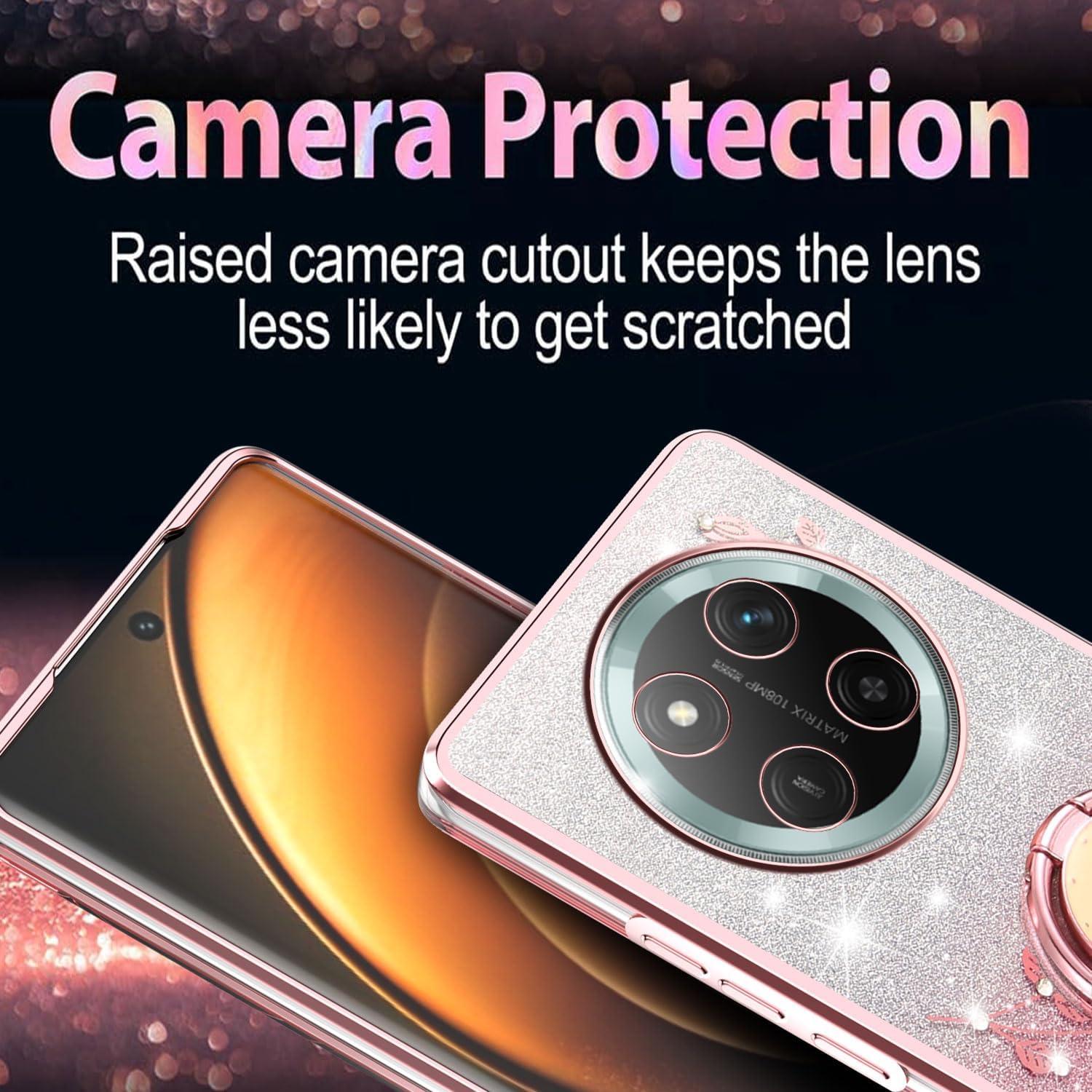 Funda Honor Magic 7 Lite Rosa Brillante con Soporte de Anillo