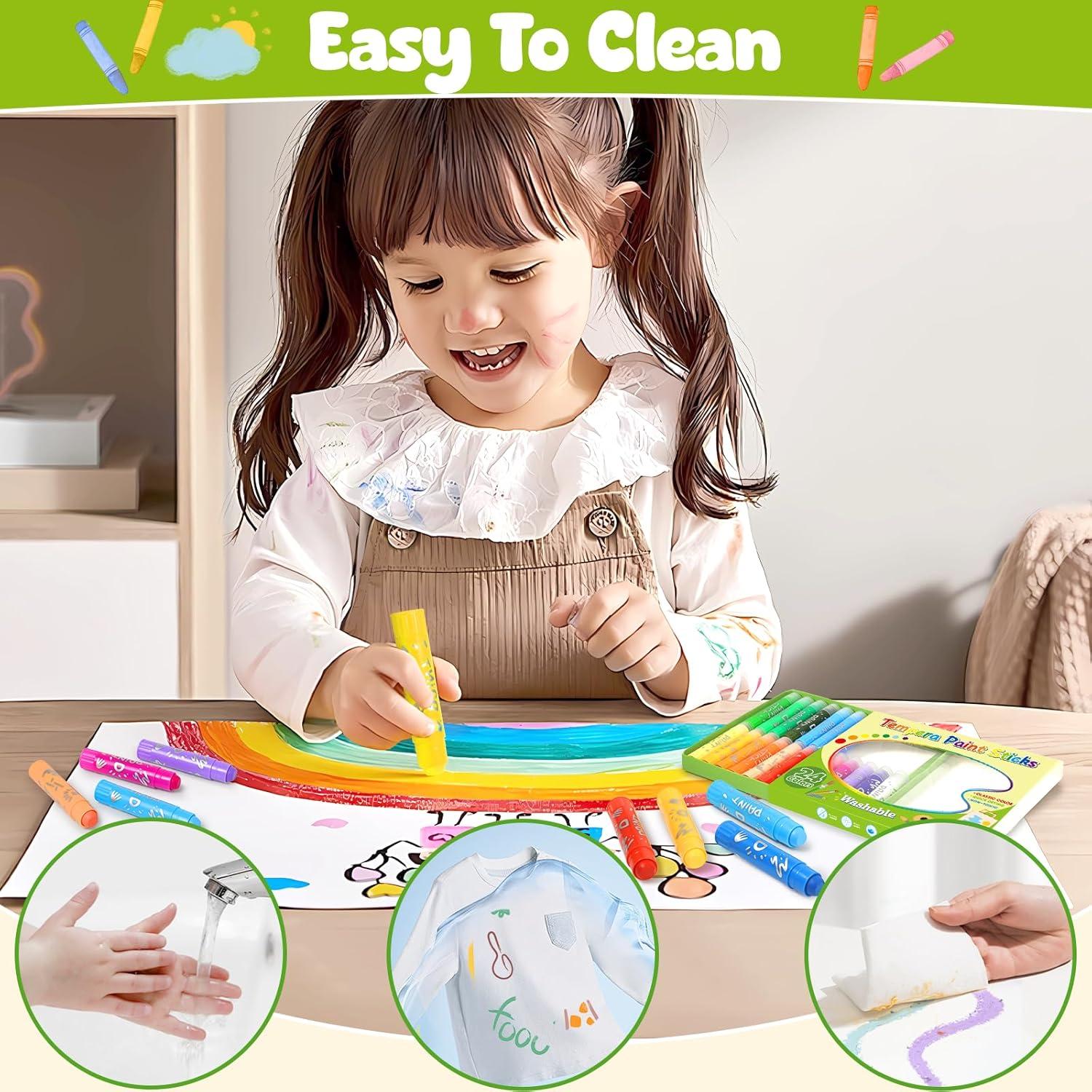 Set de Tizas de Pintura Tempera Duchong 24 Colores Lavables