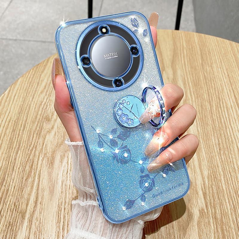 Funda Honor Magic 5 Lite TPU Floral con Soporte de Anillo