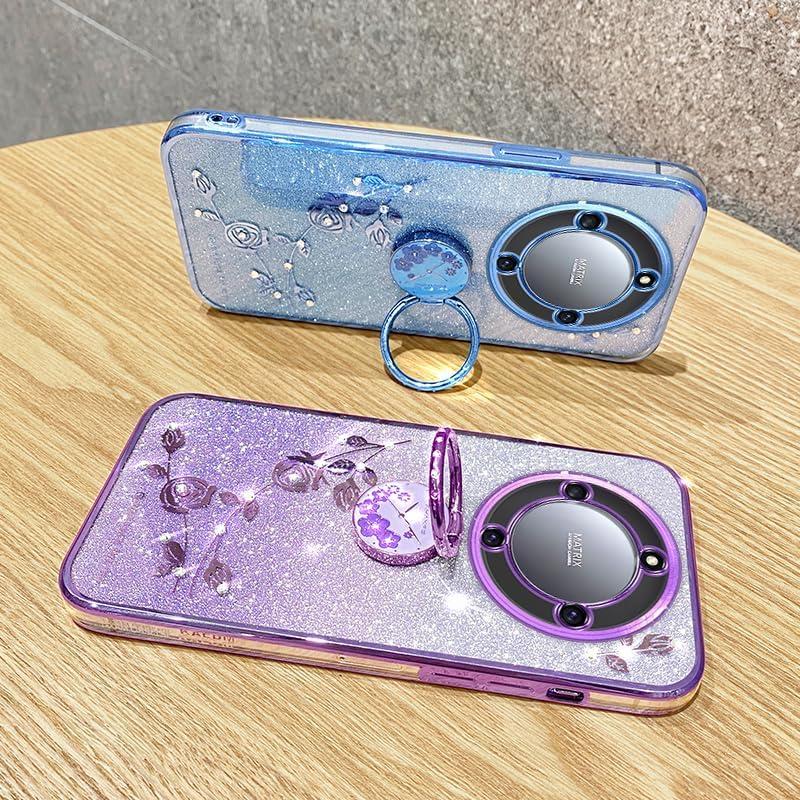 Funda Honor Magic 5 Lite TPU Floral con Soporte de Anillo