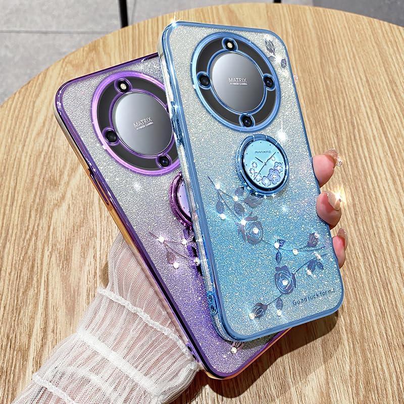 Funda Honor Magic 5 Lite TPU Floral con Soporte de Anillo