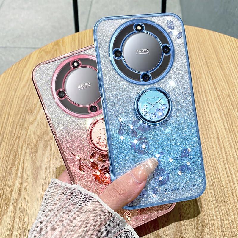 Funda Honor Magic 5 Lite TPU Floral con Soporte de Anillo